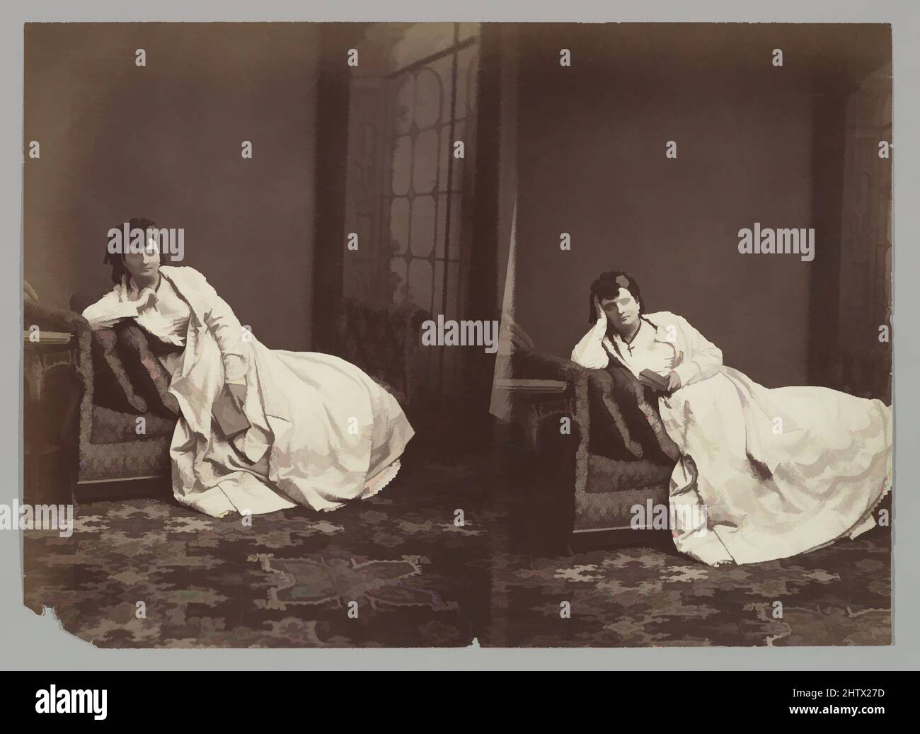 Art Inspired by A. Sardou, 1867, stampa in argento albume da vetro negativo, Image: 7 1/2 x 9 7/16 in. (19 x 24 cm), fotografie, André-Adolphe-Eugène Disdéri (francese, Parigi 1819–1889 Parigi, opere classiche modernizzate da Artotop con un tuffo di modernità. Forme, colore e valore, impatto visivo accattivante sulle emozioni artistiche attraverso la libertà delle opere d'arte in modo contemporaneo. Un messaggio senza tempo che persegue una nuova direzione selvaggiamente creativa. Artisti che si rivolgono al supporto digitale e creano l'NFT Artotop Foto Stock