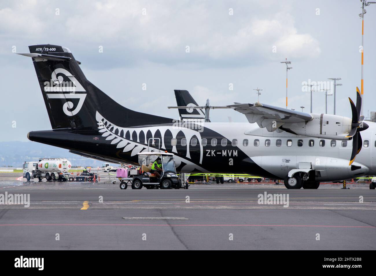 Air New Zealand Aircraft all'aeroporto di Auckland, Nuova Zelanda lunedì 28 febbraio 2022. Foto Stock