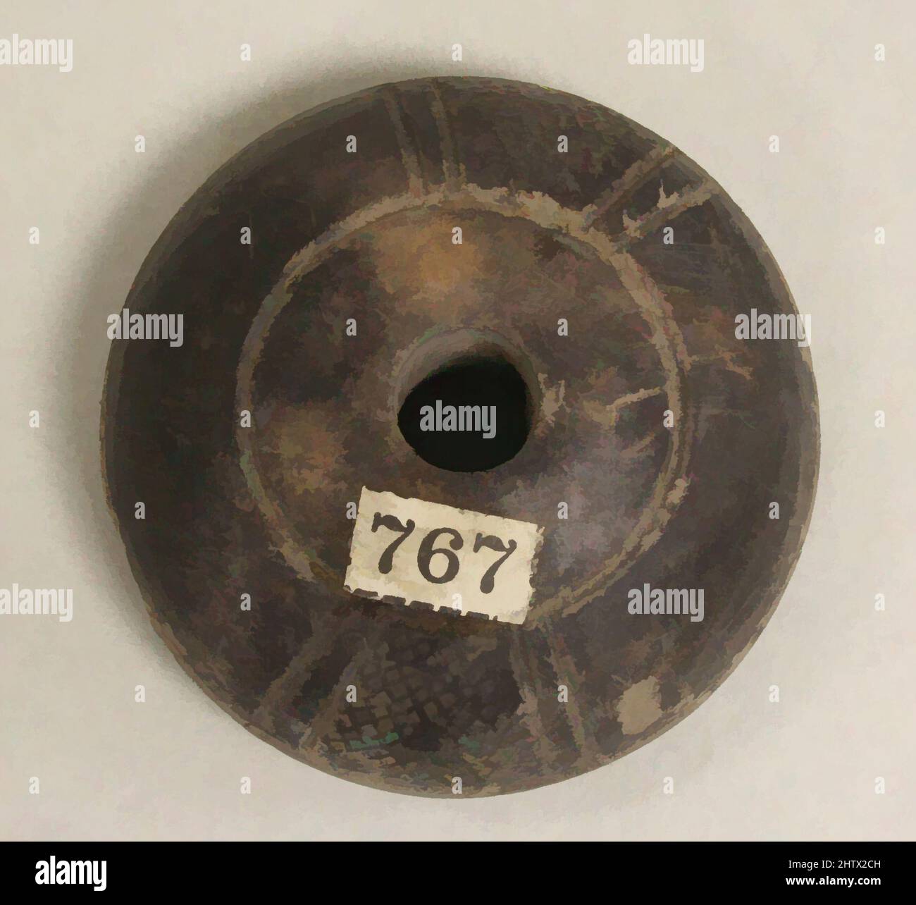 Arte ispirata da fusn whorl, 10th–inizio 16th secolo, Messico, Mesoamerica, messicano, Ceramica, diametro 1-1/10 in., Ceramica-attrezzi, opere classiche modernizzate da Artotop con un tuffo di modernità. Forme, colore e valore, impatto visivo accattivante sulle emozioni artistiche attraverso la libertà delle opere d'arte in modo contemporaneo. Un messaggio senza tempo che persegue una nuova direzione selvaggiamente creativa. Artisti che si rivolgono al supporto digitale e creano l'NFT Artotop Foto Stock