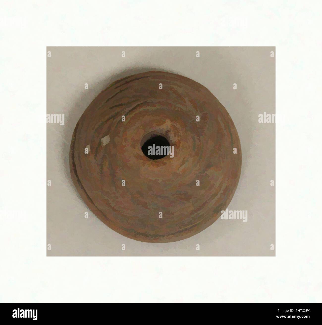 Arte ispirata da fusn whorl, 10th–inizio 16th secolo, Messico, Mesoamerica, messicano, Ceramica, diametro 1-1/10 in., Ceramica-attrezzi, opere classiche modernizzate da Artotop con un tuffo di modernità. Forme, colore e valore, impatto visivo accattivante sulle emozioni artistiche attraverso la libertà delle opere d'arte in modo contemporaneo. Un messaggio senza tempo che persegue una nuova direzione selvaggiamente creativa. Artisti che si rivolgono al supporto digitale e creano l'NFT Artotop Foto Stock