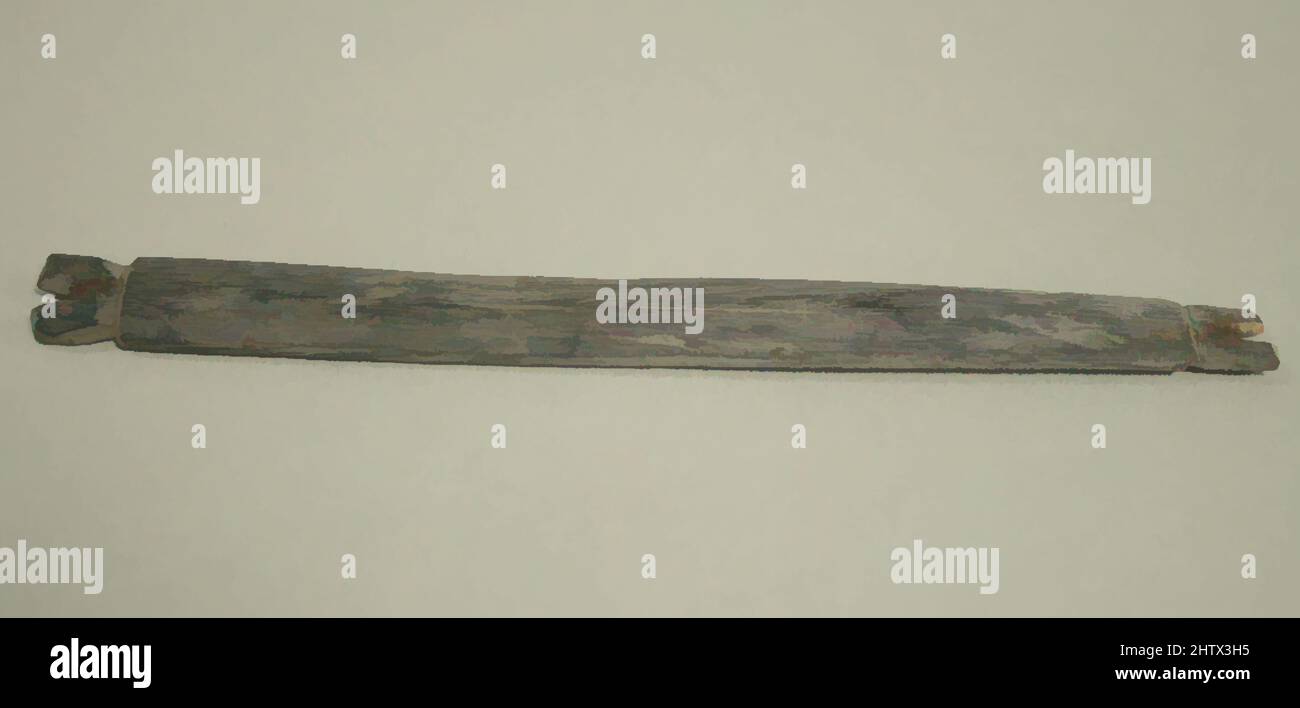 Arte ispirata da legno Loom Bar, prima del 16th secolo, Perù, peruviano, legno, A x L: 6 5/16 x 9/16in. (16 x 1,4cm), Textiles-Implements, opere classiche modernizzate da Artotop con un tuffo di modernità. Forme, colore e valore, impatto visivo accattivante sulle emozioni artistiche attraverso la libertà delle opere d'arte in modo contemporaneo. Un messaggio senza tempo che persegue una nuova direzione selvaggiamente creativa. Artisti che si rivolgono al supporto digitale e creano l'NFT Artotop Foto Stock