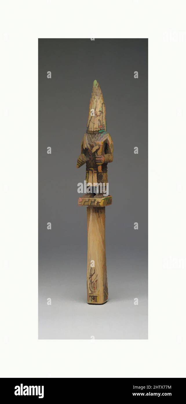 Arte ispirata da Idiophone: Iyoba colpisce Gong, 18th–19th secolo, Nigeria, Corte del Benin, Edo popoli, Ivory, H. 12 1/4 x W. 1 7/8 x D. 1 3/4 poll. (31,1 x 4,8 x 4,5 cm), Bone/Ivory-Strumenti musicali, clappers a mano commemorano un importante evento nella storia del Benin, la vittoria di, opere classiche modernizzate da Artotop con un tuffo di modernità. Forme, colore e valore, impatto visivo accattivante sulle emozioni artistiche attraverso la libertà delle opere d'arte in modo contemporaneo. Un messaggio senza tempo che persegue una nuova direzione selvaggiamente creativa. Artisti che si rivolgono al supporto digitale e creano l'NFT Artotop Foto Stock