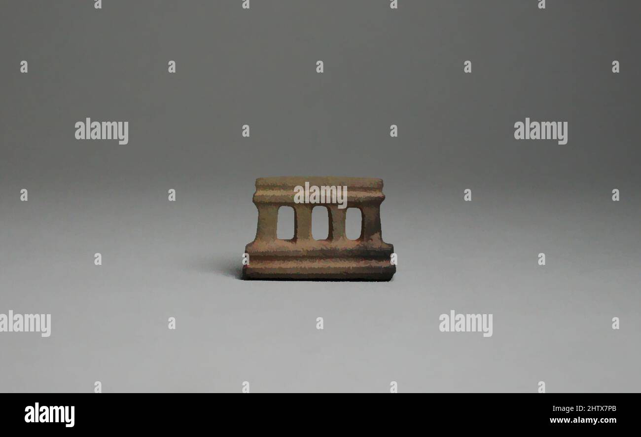 Arte ispirata da Stone Temple Model, 1st–8th secolo, Messico, Mesoamerica, Guerrero, Balsas River region, Mezcala, Stone, Height 1-7/16 in., Stone-Sculpture, Opere classiche modernizzate da Artotop con un tocco di modernità. Forme, colore e valore, impatto visivo accattivante sulle emozioni artistiche attraverso la libertà delle opere d'arte in modo contemporaneo. Un messaggio senza tempo che persegue una nuova direzione selvaggiamente creativa. Artisti che si rivolgono al supporto digitale e creano l'NFT Artotop Foto Stock
