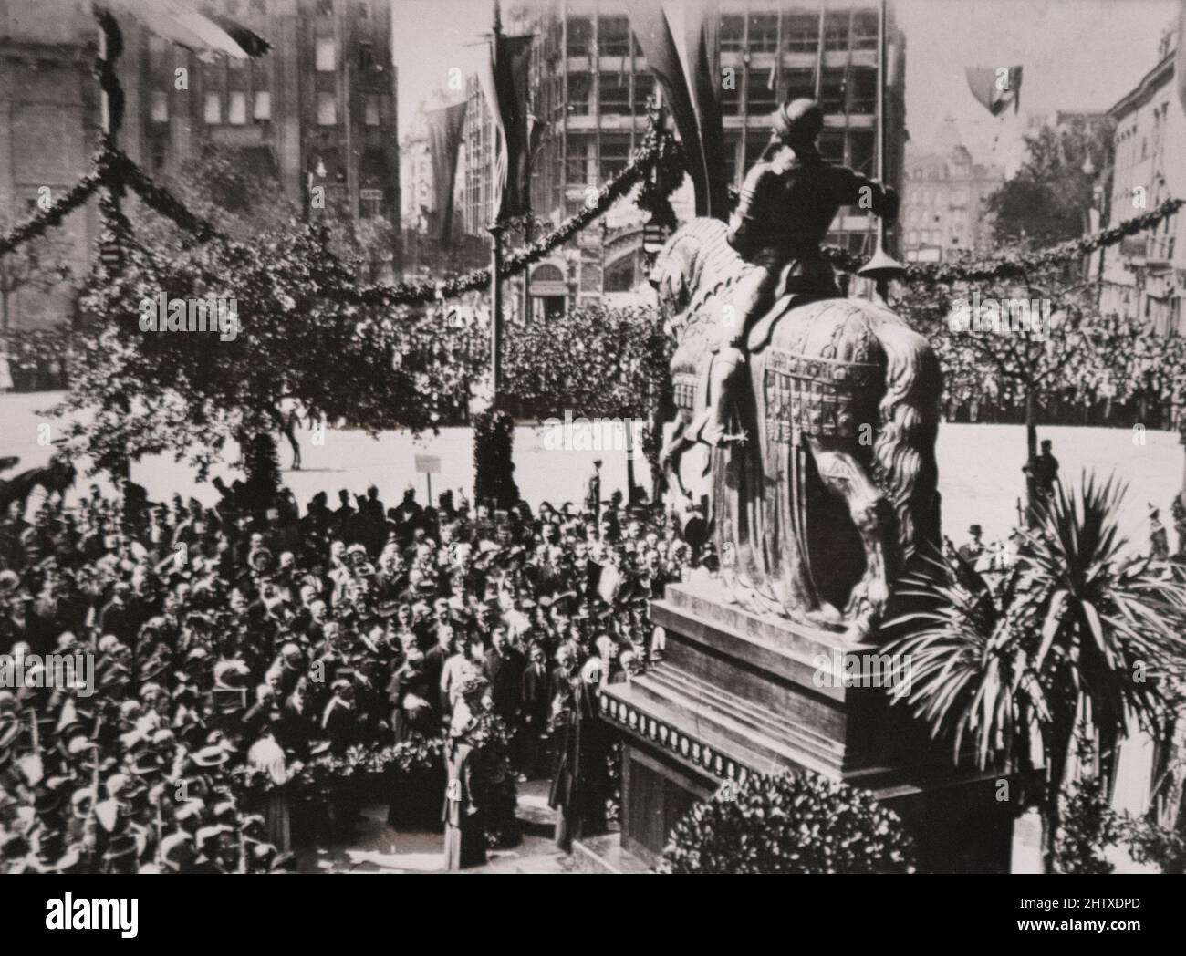 Ungheria durante la prima guerra mondiale - svelare il monumento allo spirito nazionale di sacrificio di sé Foto Stock