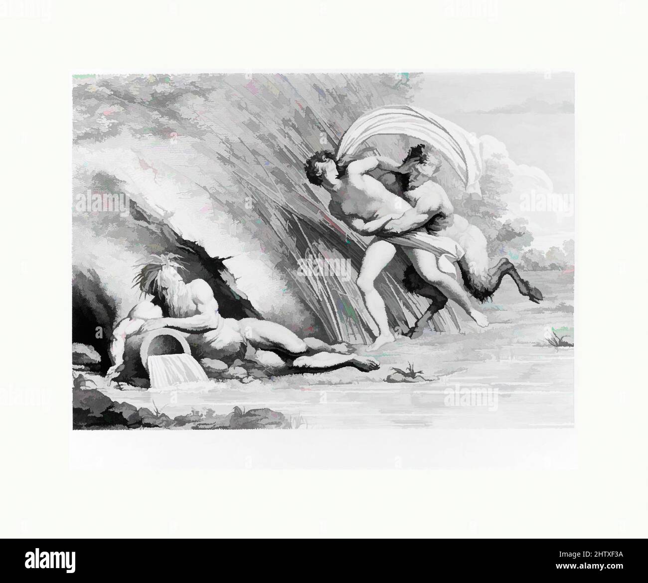 Arte ispirata da Pan e Syrinx, n.d., incisione e incisione, immagine: 10 3/8 x 14 1/16 poll. (26,4 x 35,7 cm), Prints, Giuseppe Longhi (italiano, Monza 1766–1831 Mailand, opere classiche modernizzate da Artotop con un tuffo di modernità. Forme, colore e valore, impatto visivo accattivante sulle emozioni artistiche attraverso la libertà delle opere d'arte in modo contemporaneo. Un messaggio senza tempo che persegue una nuova direzione selvaggiamente creativa. Artisti che si rivolgono al supporto digitale e creano l'NFT Artotop Foto Stock