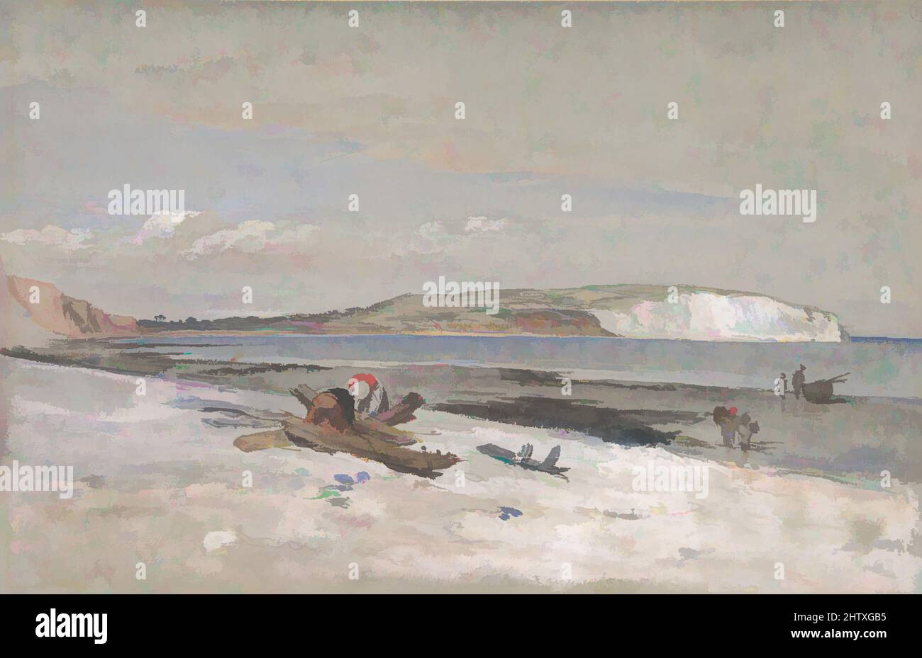 Arte ispirata da Culver Cliff, Isle of Wight, 1847, acquerello, gessi colorati e gouache su grafite, foglio: 6 11/16 x 10 5/16 poll. (17 x 26,2 cm), disegni, William Dyce (British, Aberdeen, Scozia 1806–1864 Londra), Dyce è meglio conosciuta per soggetti religiosi meticolosamente resi, opere classiche modernizzate da Artotop con un tuffo di modernità. Forme, colore e valore, impatto visivo accattivante sulle emozioni artistiche attraverso la libertà delle opere d'arte in modo contemporaneo. Un messaggio senza tempo che persegue una nuova direzione selvaggiamente creativa. Artisti che si rivolgono al supporto digitale e creano l'NFT Artotop Foto Stock Arte ispirata da Culver Cliff, Isle of Wight, 1847, acquerello, gessi colorati e gouache su grafite, foglio: 6 11/16 x 10 5/16 poll. (17 x 26,2 cm), disegni, William Dyce (British, Aberdeen, Scozia 1806–1864 Londra), Dyce è meglio conosciuta per soggetti religiosi meticolosamente resi, opere classiche modernizzate da Artotop con un tuffo di modernità. Forme, colore e valore, impatto visivo accattivante sulle emozioni artistiche attraverso la libertà delle opere d'arte in modo contemporaneo. Un messaggio senza tempo che persegue una nuova direzione selvaggiamente creativa. Artisti che si rivolgono al supporto digitale e creano l'NFT Artotop Foto Stock