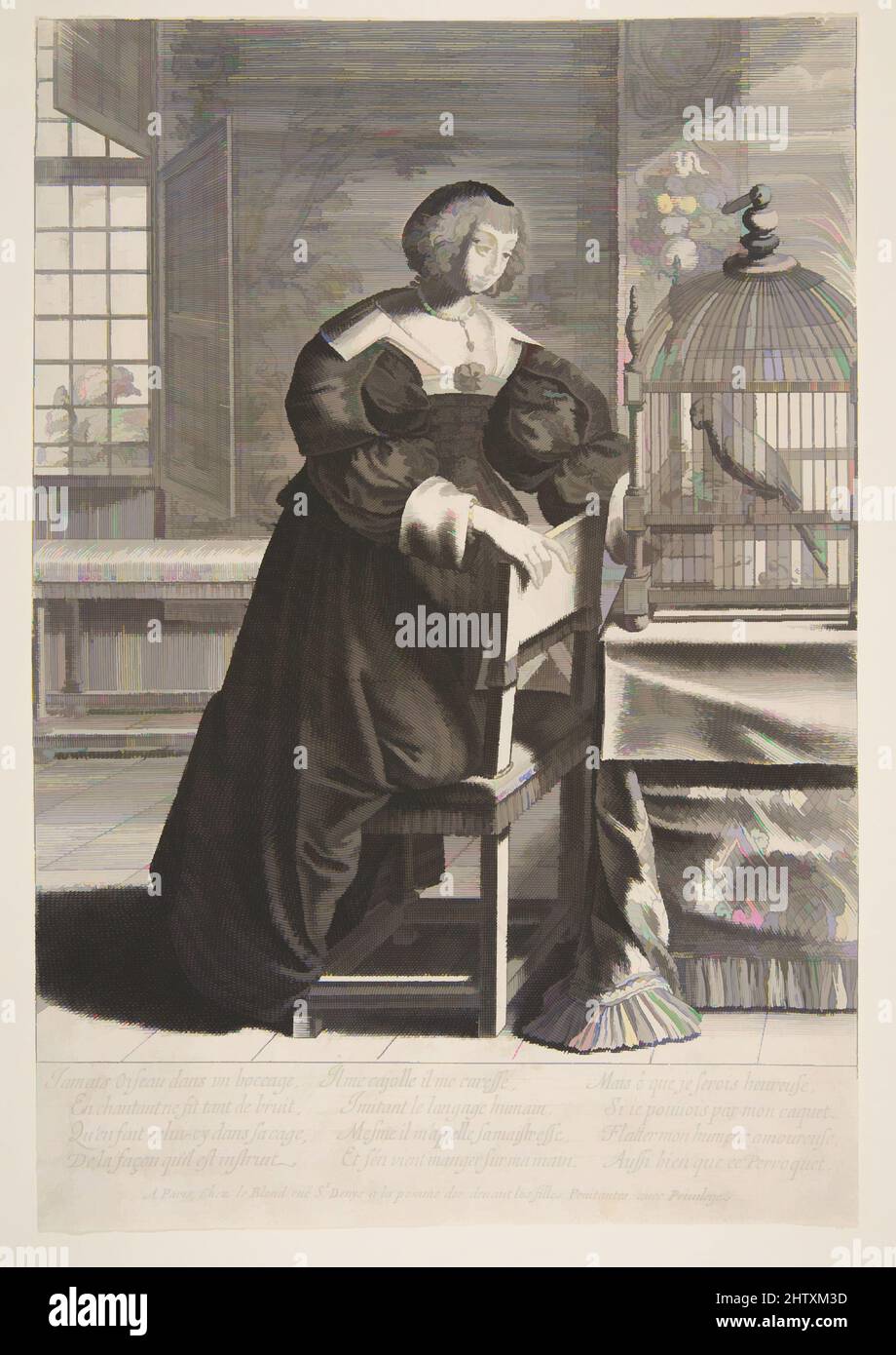 Arte ispirata al pappagallo, 1620–76, incisione, foglio: 11 1/4 x 7 5/8 poll. (28,5 x 19,3 cm), Prints, Abraham Bosse (francese, Tours 1602/1604–1676 Parigi, opere classiche modernizzate da Artotop con un tuffo di modernità. Forme, colore e valore, impatto visivo accattivante sulle emozioni artistiche attraverso la libertà delle opere d'arte in modo contemporaneo. Un messaggio senza tempo che persegue una nuova direzione selvaggiamente creativa. Artisti che si rivolgono al supporto digitale e creano l'NFT Artotop Foto Stock