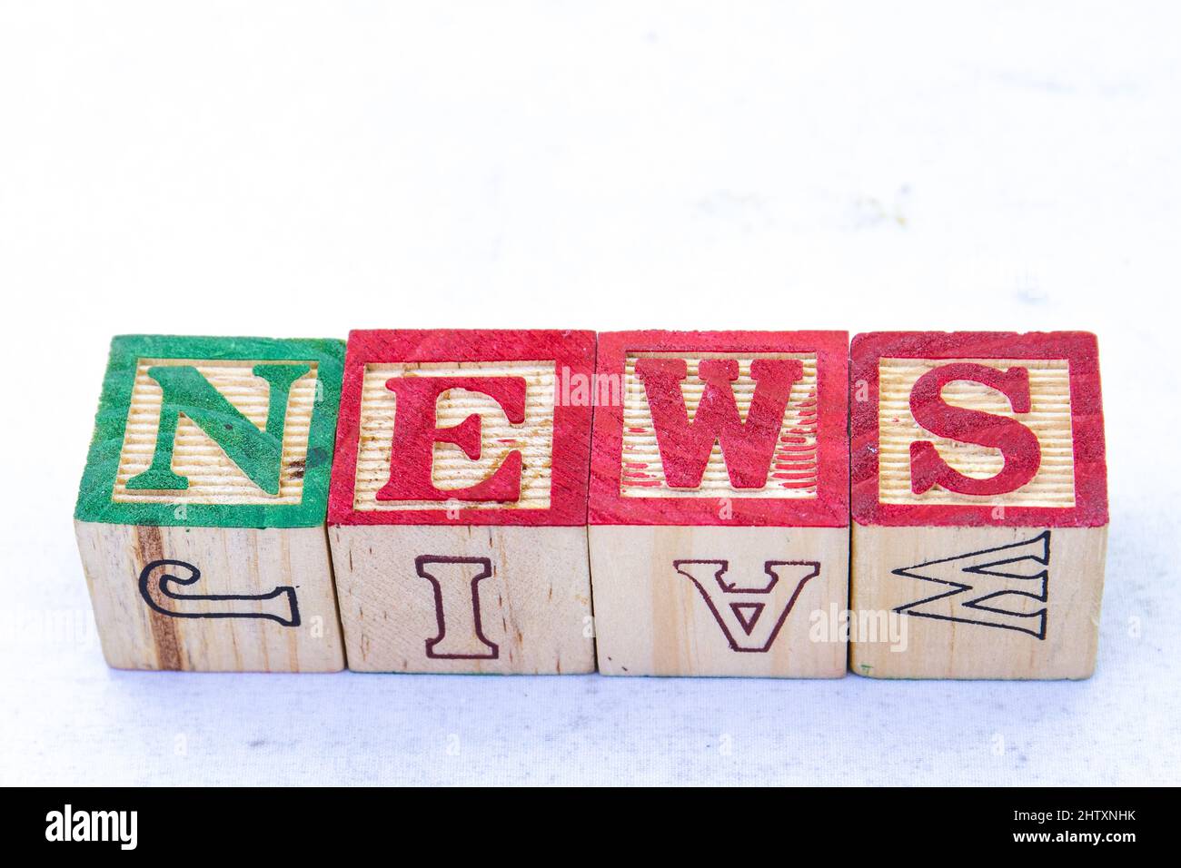 Il termine NOTIZIE visualizzato visivamente Foto Stock