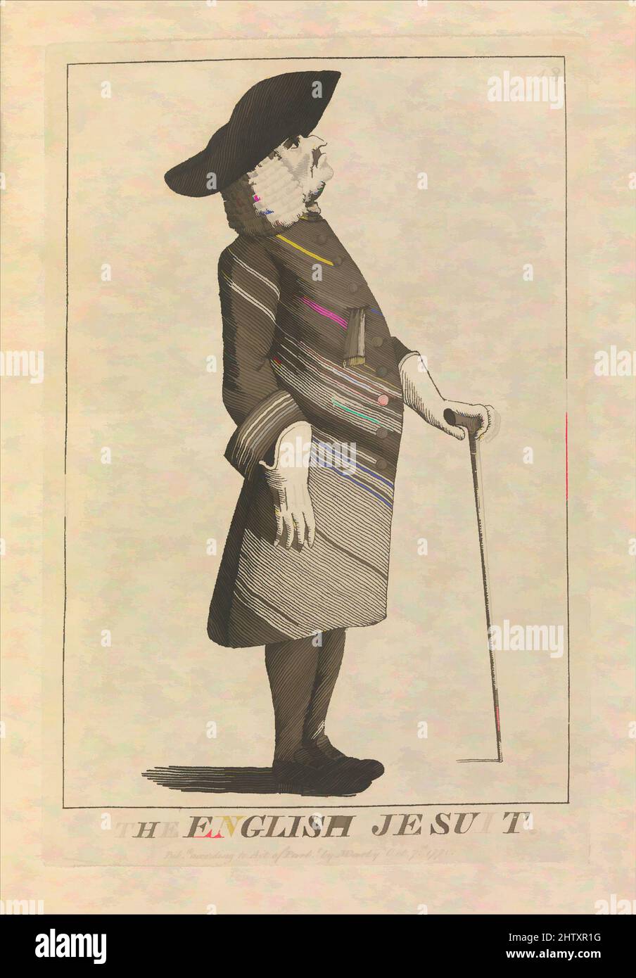 Arte ispirata dal gesuita inglese, 7 ottobre 1771, incisione, piatto: 6 5/16 x 4 3/16 pollici. (16 x 10,7 cm), stampe, opere classiche modernizzate da Artotop con un tuffo di modernità. Forme, colore e valore, impatto visivo accattivante sulle emozioni artistiche attraverso la libertà delle opere d'arte in modo contemporaneo. Un messaggio senza tempo che persegue una nuova direzione selvaggiamente creativa. Artisti che si rivolgono al supporto digitale e creano l'NFT Artotop Foto Stock