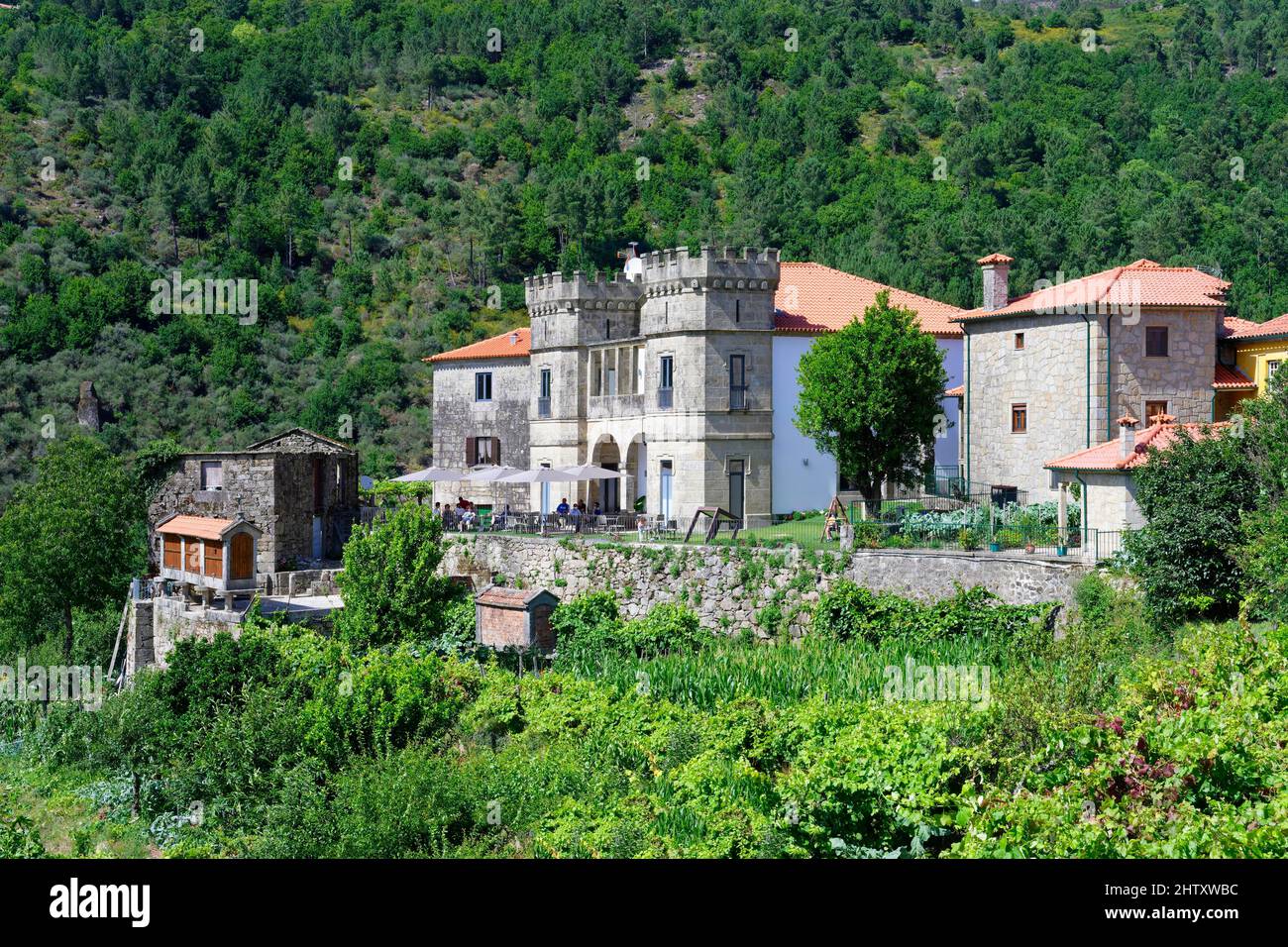 Paesaggio, natura, Naturale, scenico, paesaggio, Valle, stile Tibet, campi di terrazzo, campi, Agricoltura, Agrario, vista Foto Stock