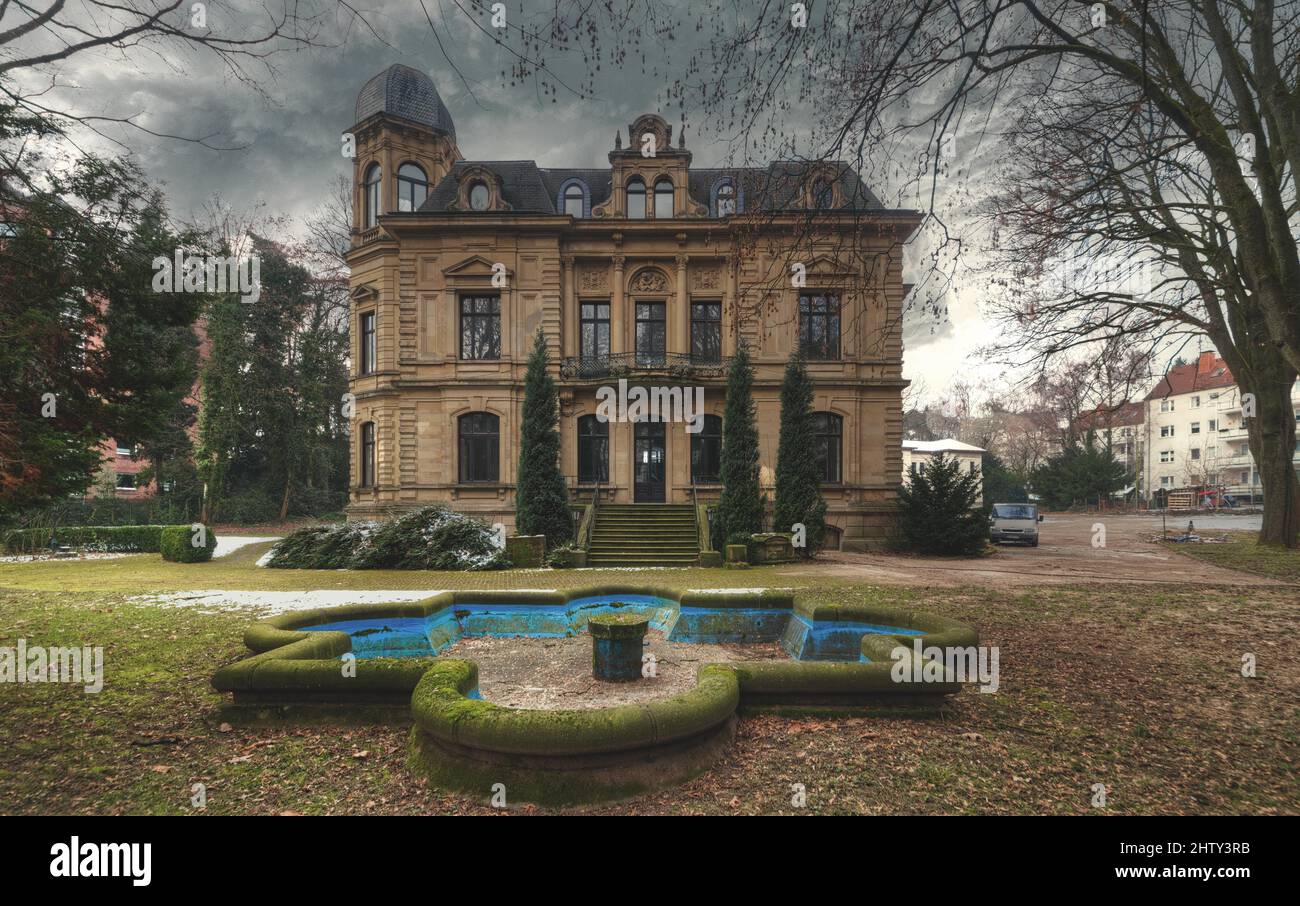 Vista esterna, Villa Woodstock, Wuppertal, Renania settentrionale-Vestfalia, Germania Foto Stock