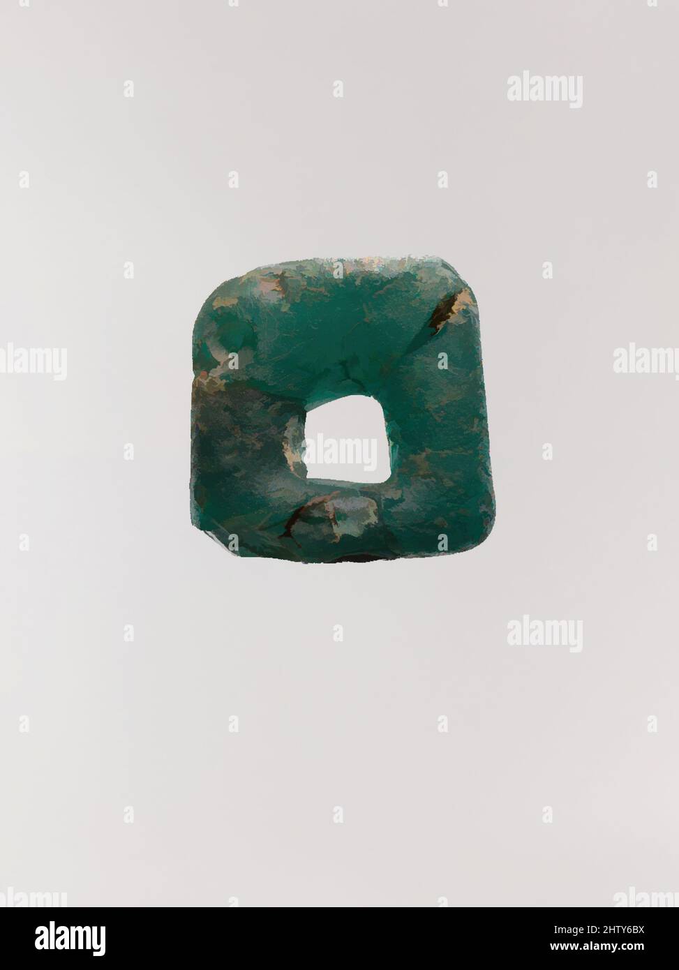 Arte ispirata da Ring Weight, 7th–9th secolo, attribuita all'Egitto, vetro, H. 3/4 poll., Vetro, opere classiche modernizzate da Artotop con un tocco di modernità. Forme, colore e valore, impatto visivo accattivante sulle emozioni artistiche attraverso la libertà delle opere d'arte in modo contemporaneo. Un messaggio senza tempo che persegue una nuova direzione selvaggiamente creativa. Artisti che si rivolgono al supporto digitale e creano l'NFT Artotop Foto Stock