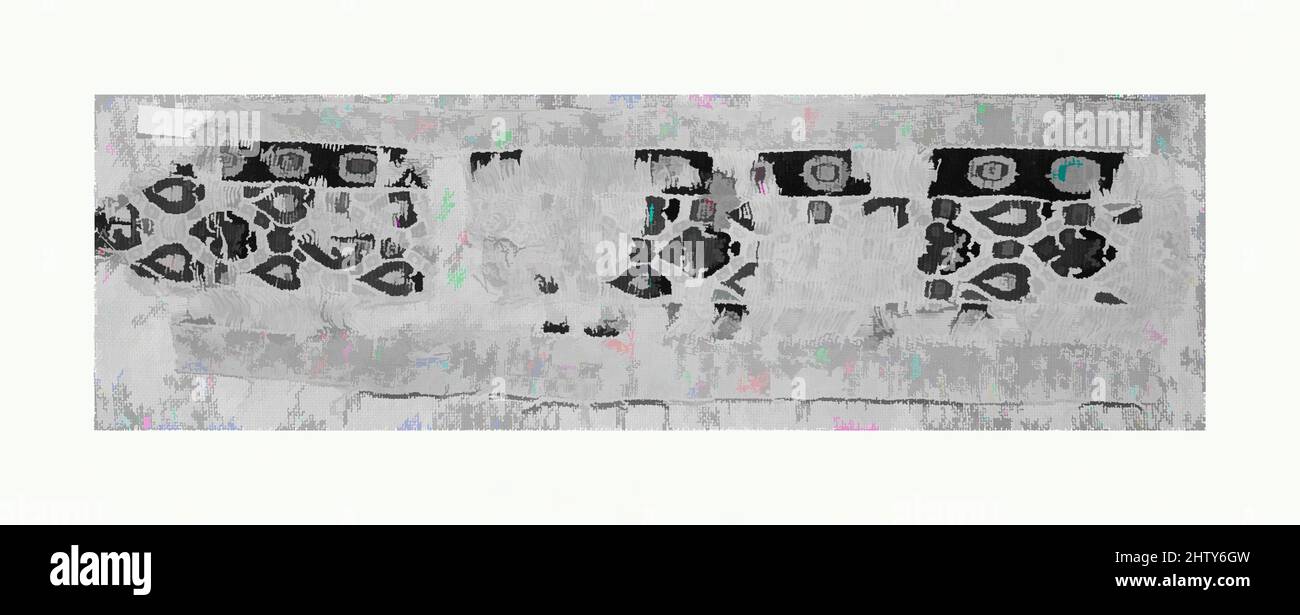 Arte ispirata da Band, 6th–7th secolo, attribuita all'Egitto, lino, lana; Tessitura ad arazzi, H. 13 3/4 poll. (34,9 cm), tessili, opere classiche modernizzate da Artotop con un tuffo di modernità. Forme, colore e valore, impatto visivo accattivante sulle emozioni artistiche attraverso la libertà delle opere d'arte in modo contemporaneo. Un messaggio senza tempo che persegue una nuova direzione selvaggiamente creativa. Artisti che si rivolgono al supporto digitale e creano l'NFT Artotop Foto Stock