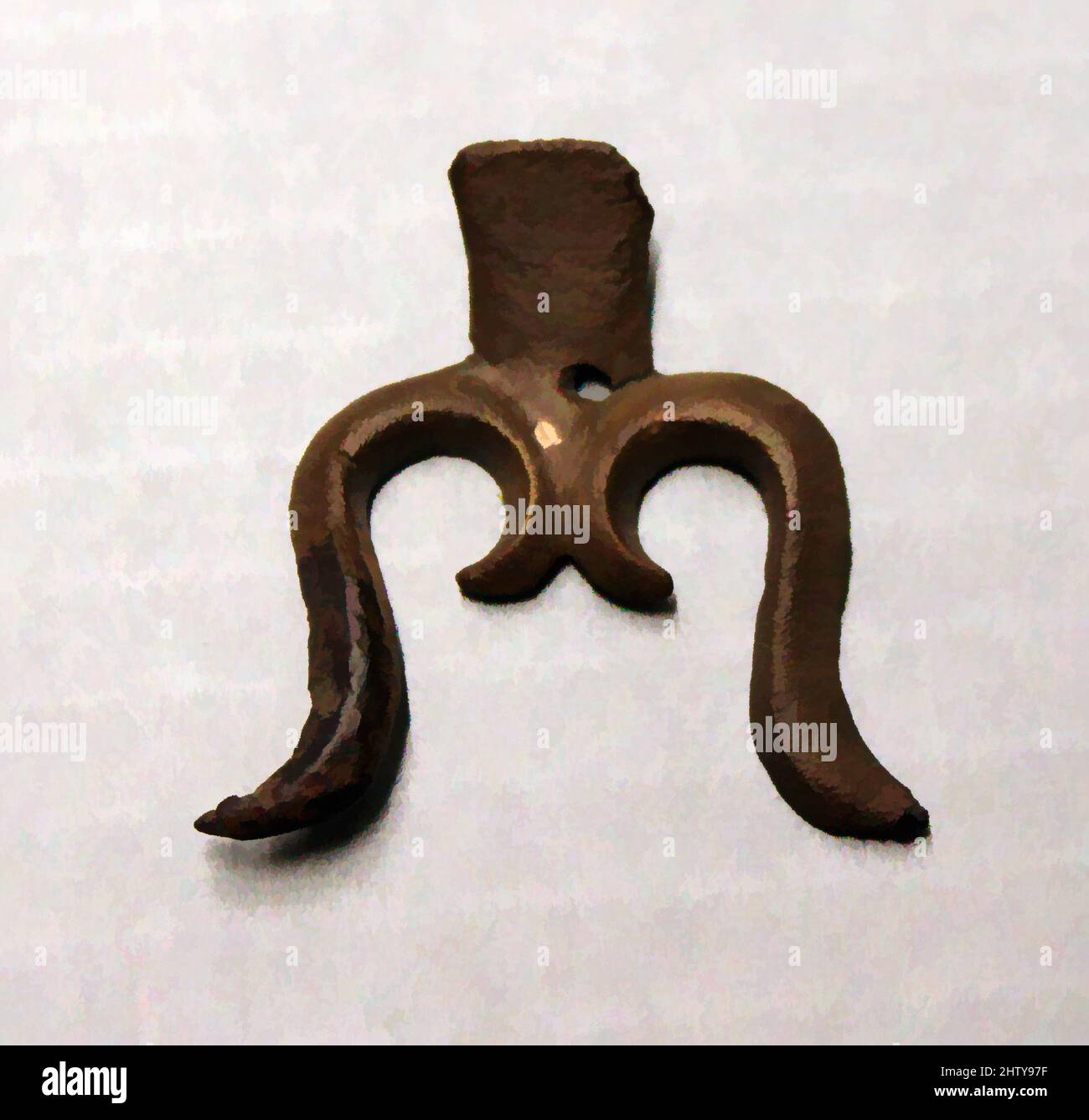 Arte ispirata da imbracatura a Cavallo, 10th–11th secolo, trovato Iran, Nishapur, Bronzo; Colata, argentata, L. 1 7/16 poll. (3,6 cm), Metal, opere classiche modernizzate da Artotop con un tuffo di modernità. Forme, colore e valore, impatto visivo accattivante sulle emozioni artistiche attraverso la libertà delle opere d'arte in modo contemporaneo. Un messaggio senza tempo che persegue una nuova direzione selvaggiamente creativa. Artisti che si rivolgono al supporto digitale e creano l'NFT Artotop Foto Stock