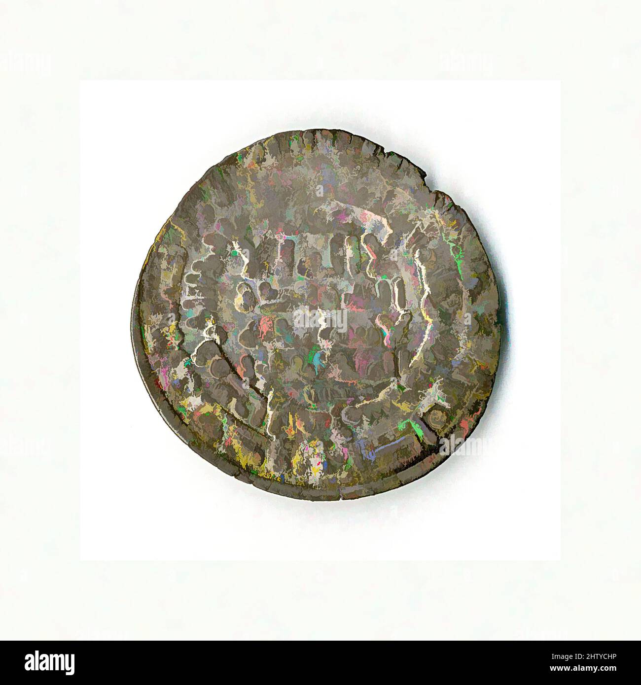 Arte ispirata da Coin, data A.H. 375/A.D. 985, da Iran, Nishapur, Argento, monete, Opere classiche modernizzate da Artotop con un tocco di modernità. Forme, colore e valore, impatto visivo accattivante sulle emozioni artistiche attraverso la libertà delle opere d'arte in modo contemporaneo. Un messaggio senza tempo che persegue una nuova direzione selvaggiamente creativa. Artisti che si rivolgono al supporto digitale e creano l'NFT Artotop Foto Stock