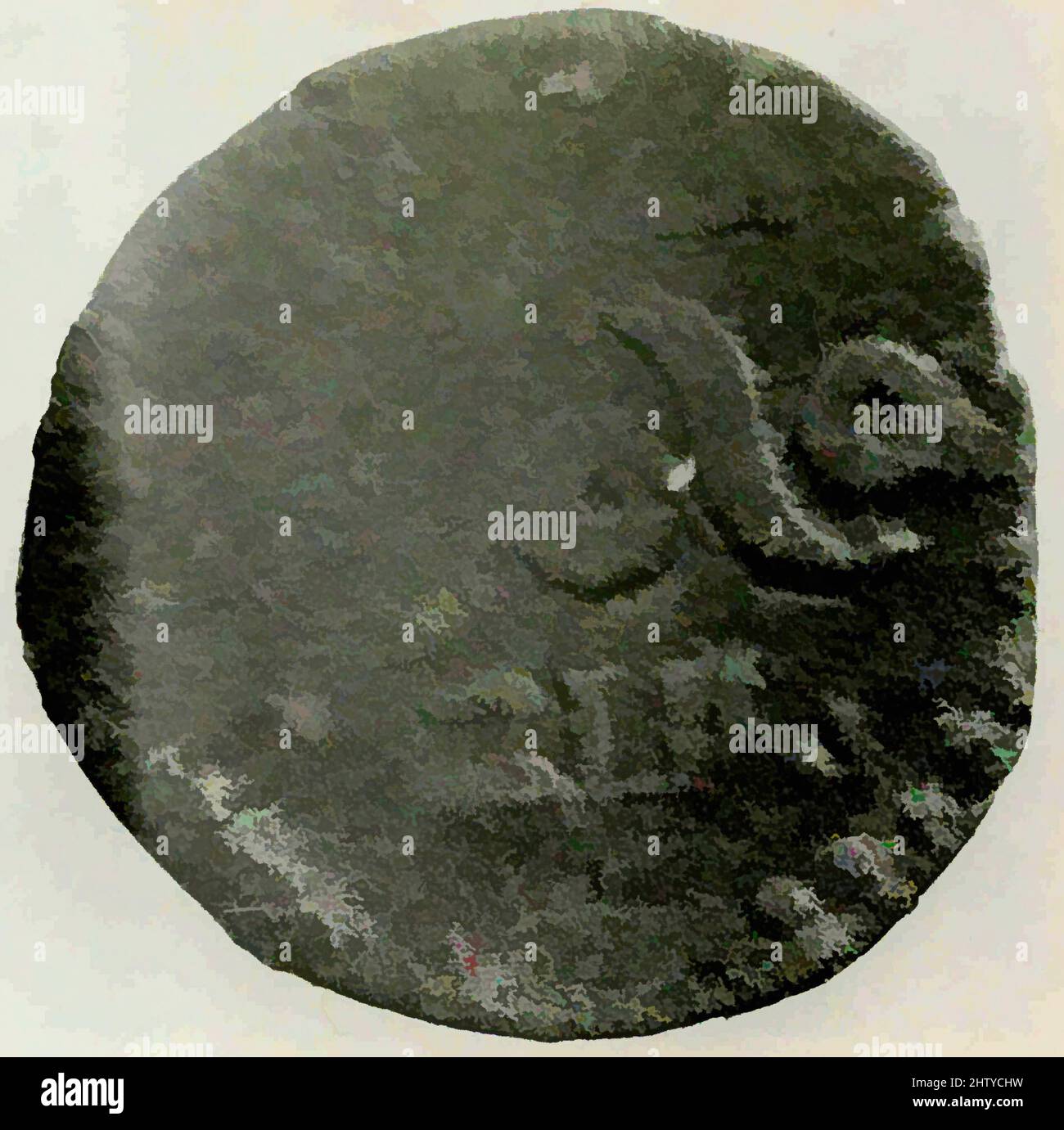 Arte ispirata da Coin, 1199–1220, scavato in Iran, Nishapur, rame, Monete, opere classiche modernizzate da Artotop con un tuffo di modernità. Forme, colore e valore, impatto visivo accattivante sulle emozioni artistiche attraverso la libertà delle opere d'arte in modo contemporaneo. Un messaggio senza tempo che persegue una nuova direzione selvaggiamente creativa. Artisti che si rivolgono al supporto digitale e creano l'NFT Artotop Foto Stock