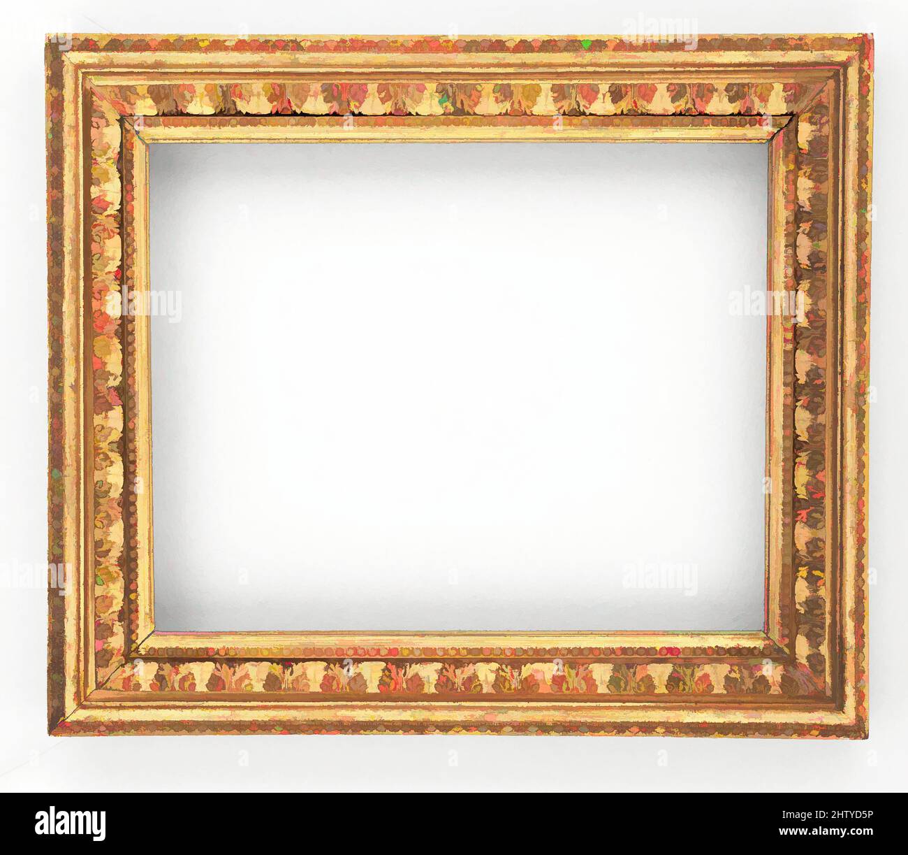 Arte ispirata da frame, ca. 1680–1700, Pioppo, totale: 19 1/2 x 22 7/8 poll. (49,5 x 58,1 cm); vista: 131/2 x 17" (34,3 x 43,2 cm.); punta: 14 3/8 x 17 7/8 poll. (36,5 x 45,4 cm.), Frames, Italia (Roma) (fine 17th secolo-inizio 18th secolo, opere classiche modernizzate da Artotop con un tuffo di modernità. Forme, colore e valore, impatto visivo accattivante sulle emozioni artistiche attraverso la libertà delle opere d'arte in modo contemporaneo. Un messaggio senza tempo che persegue una nuova direzione selvaggiamente creativa. Artisti che si rivolgono al supporto digitale e creano l'NFT Artotop Foto Stock