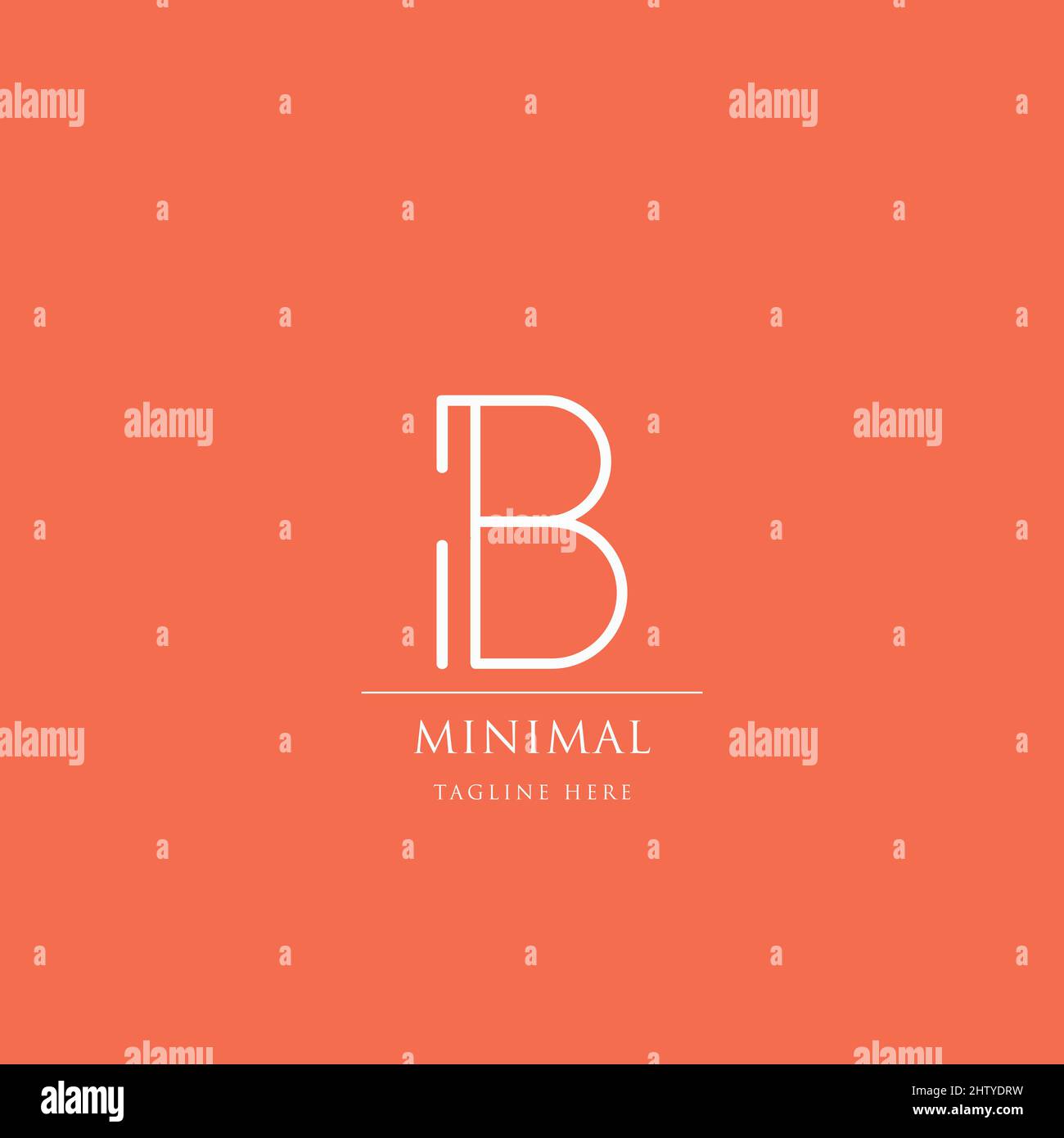 Disegni ispiranti del logo per le aziende dalle lettere iniziali dell'icona del logo B. Illustrazione Vettoriale