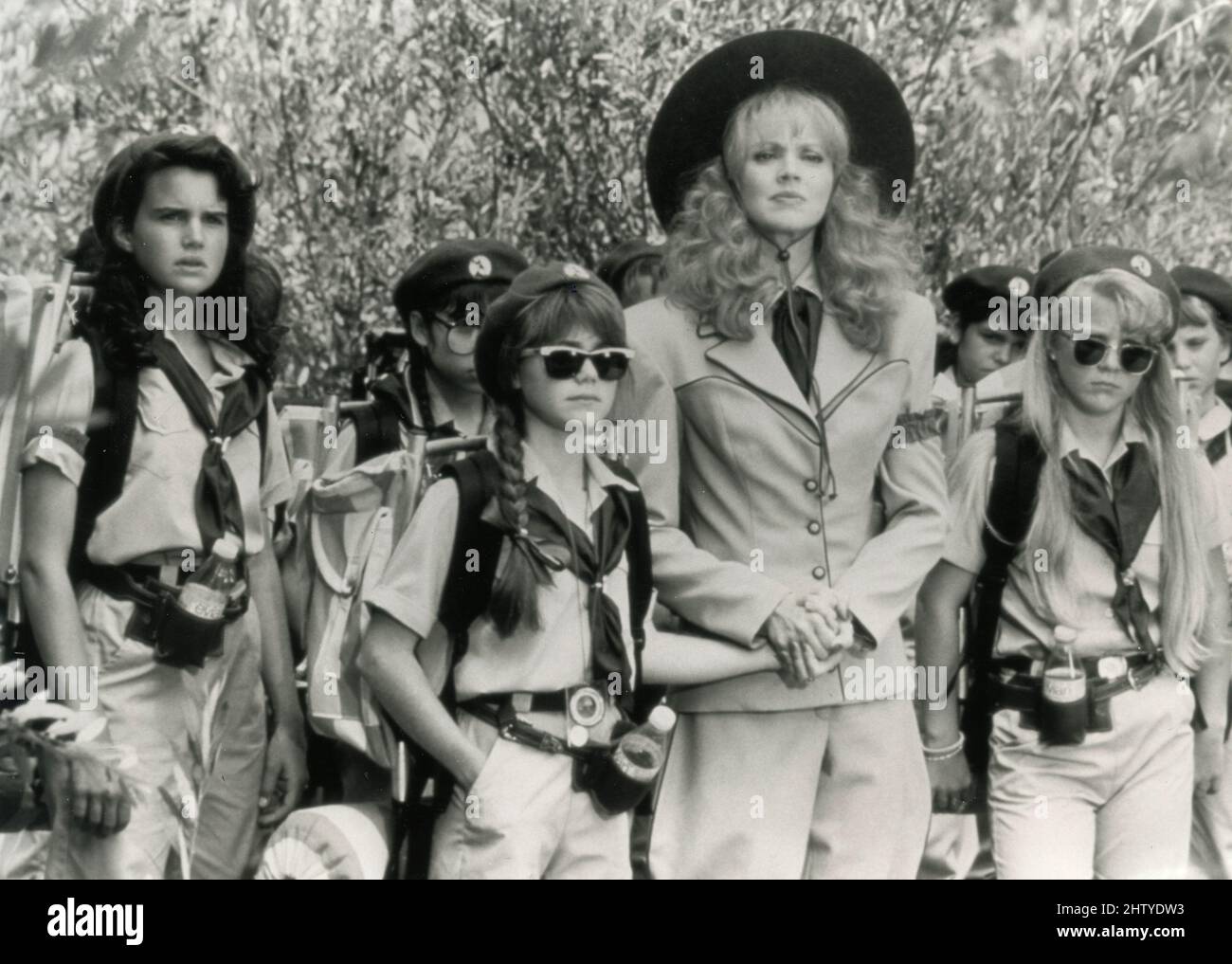 Attres Shelley Long, Carla Gugino, Jenny Lewis, e Ami Foster nella truppa del film Beverly Hills, USA 1989 Foto Stock