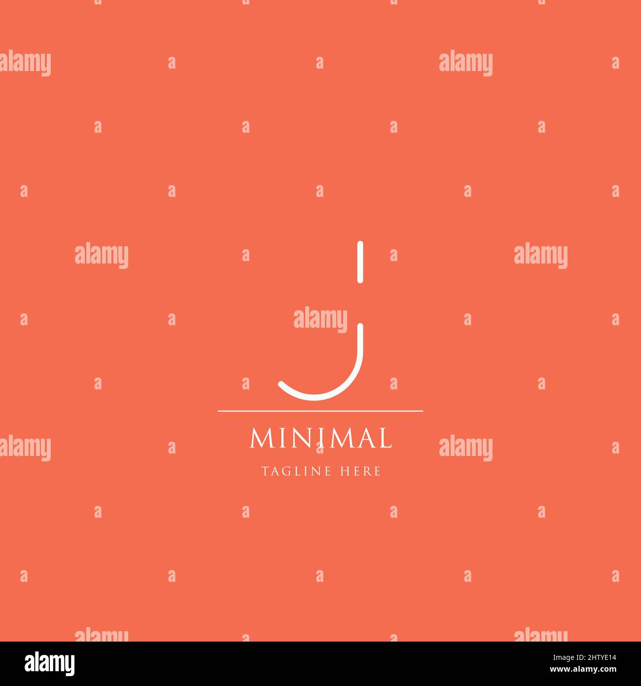 Disegni ispiranti del logo per le aziende dalle lettere iniziali dell'icona del logo J. Illustrazione Vettoriale