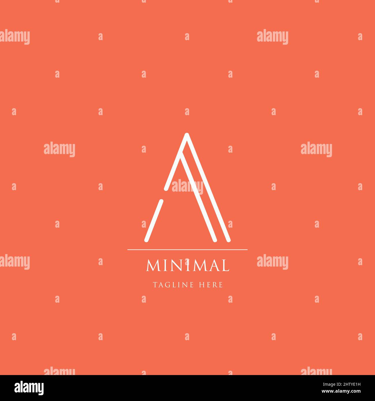 Ispirando i disegni del marchio per le aziende dalle lettere iniziali dell'icona Del marchio A. Illustrazione Vettoriale