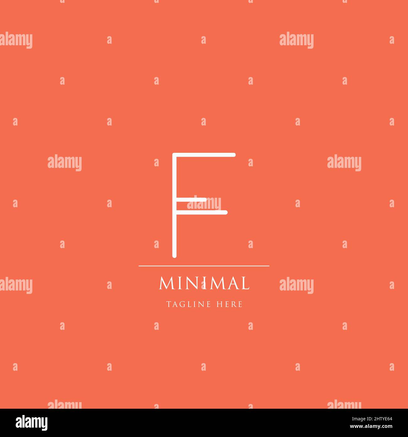 Design di logo ispiranti per le aziende a partire dalle lettere iniziali dell'icona del logo F. Illustrazione Vettoriale