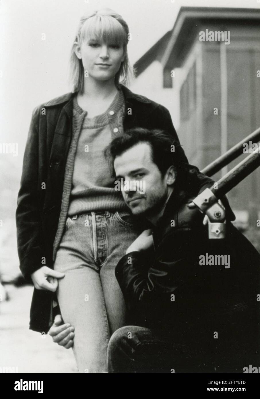 L'attore Michael o'Keefe e l'attrice Bridget fonda nel film out of the Rain, 1991 Foto Stock