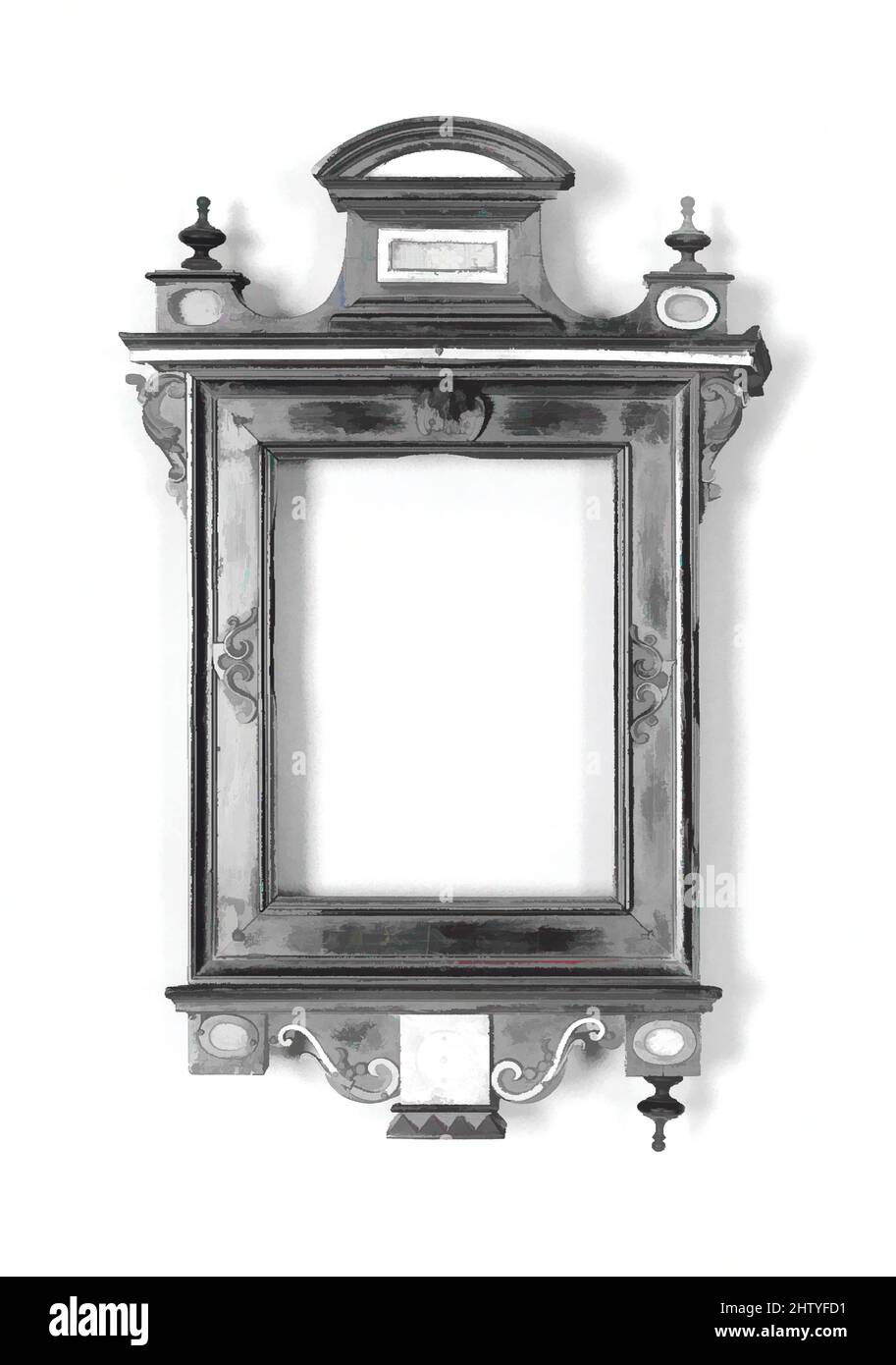 Art Inspired by Reliquary with tabernacle frame, 1605–10, Austrian, Salzburg (?), Poplar half-lapped back frame with applied ebony impiallacciatura e modanature., 39,7 x 25, 17,3 x 13,2, 18 x 14 cm., Frames, Classic works Modernized by Artotop with a splash of modernity. Forme, colore e valore, impatto visivo accattivante sulle emozioni artistiche attraverso la libertà delle opere d'arte in modo contemporaneo. Un messaggio senza tempo che persegue una nuova direzione selvaggiamente creativa. Artisti che si rivolgono al supporto digitale e creano l'NFT Artotop Foto Stock