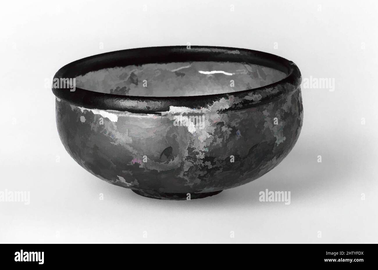 Arte ispirata a Bowl, 1st–inizio 2nd secolo, romana, trasparente vetro viola chiaro. Soffiato, il bordo finito al forno., H. 4,1 cm; diam. 8 cm, vetro, opere classiche modernizzate da Artotop con un tuffo di modernità. Forme, colore e valore, impatto visivo accattivante sulle emozioni artistiche attraverso la libertà delle opere d'arte in modo contemporaneo. Un messaggio senza tempo che persegue una nuova direzione selvaggiamente creativa. Artisti che si rivolgono al supporto digitale e creano l'NFT Artotop Foto Stock