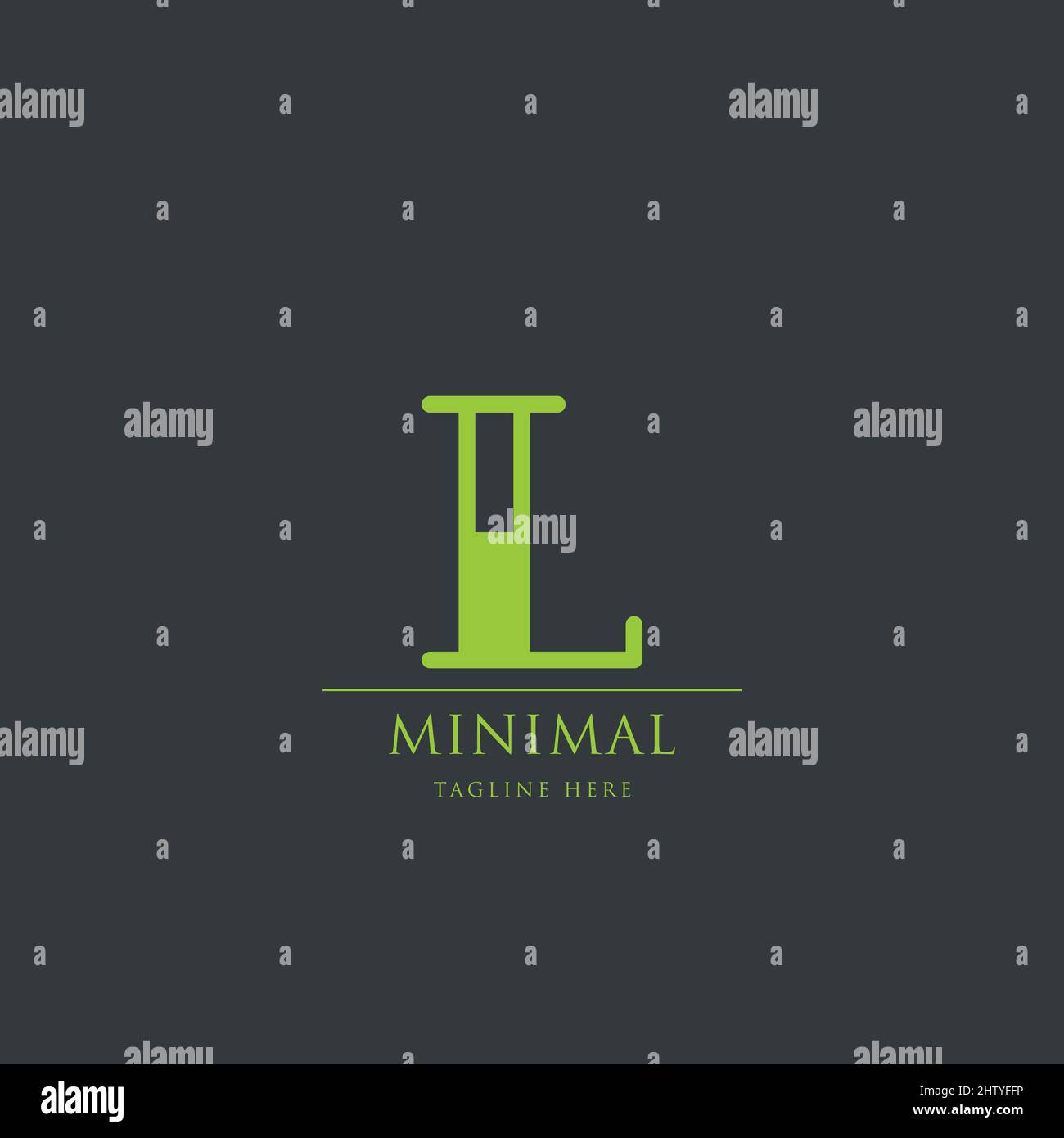 Modello di disegno con icona del logo lettera L. Illustrazione Vettoriale