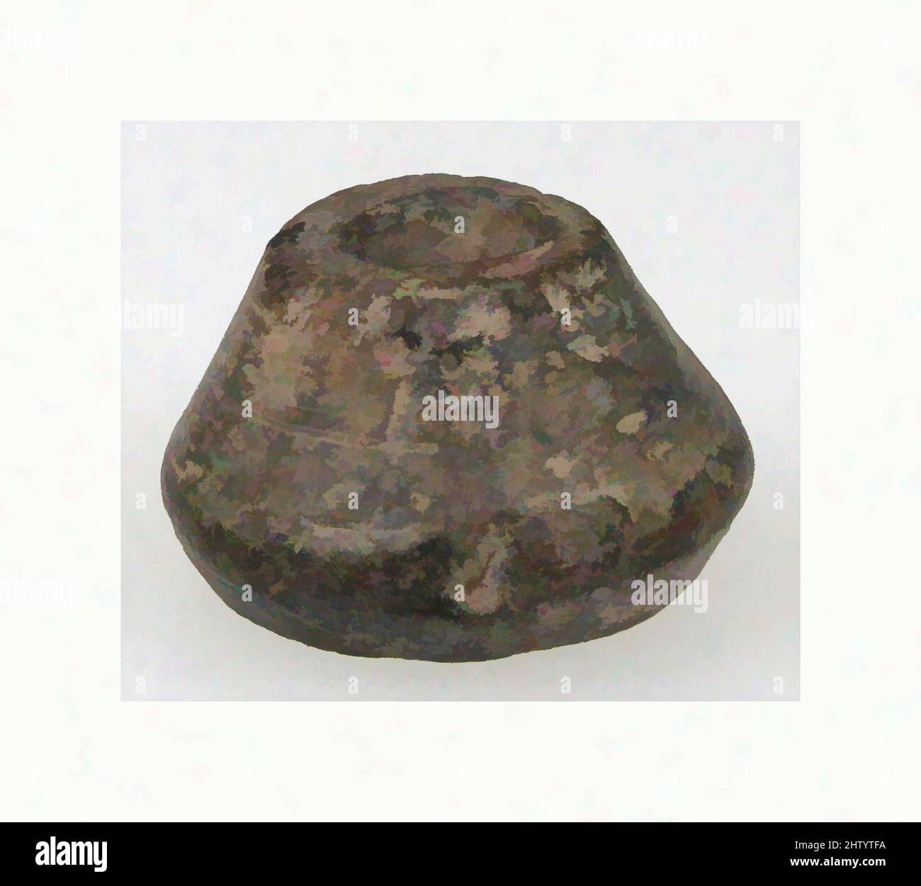 Arte ispirata da perline, 500–600, made in Niederbreisig, Germania, Frankish, Pietra, totale: 5/8 x 1 poll. (1,6 x 2,6 cm), Ceramica, opere classiche modernizzate da Artotop con un tuffo di modernità. Forme, colore e valore, impatto visivo accattivante sulle emozioni artistiche attraverso la libertà delle opere d'arte in modo contemporaneo. Un messaggio senza tempo che persegue una nuova direzione selvaggiamente creativa. Artisti che si rivolgono al supporto digitale e creano l'NFT Artotop Foto Stock