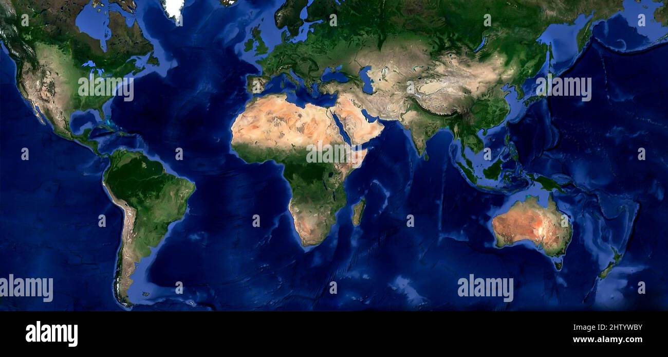 terra piatta dagli elementi spaziali di questa immagine fornita dalla NASA Foto Stock