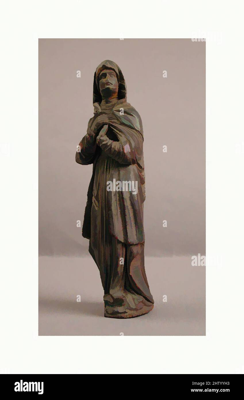 Arte ispirata a Santa Chiara, 16th secolo, tedesco, legno, totale: 6 x 1 3/4 x 1 5/16in. (15,2 x 4,4 x 3,4cm), scultura-legno, opere classiche modernizzate da Artotop con un tocco di modernità. Forme, colore e valore, impatto visivo accattivante sulle emozioni artistiche attraverso la libertà delle opere d'arte in modo contemporaneo. Un messaggio senza tempo che persegue una nuova direzione selvaggiamente creativa. Artisti che si rivolgono al supporto digitale e creano l'NFT Artotop Foto Stock