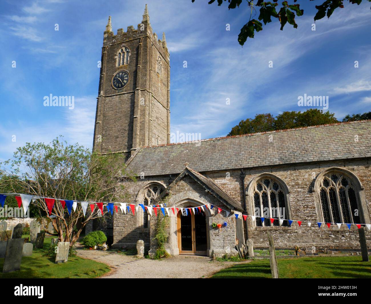 Chiesa di San Petroc, Egloshayle, Wadebridge, Cornovaglia. Foto Stock