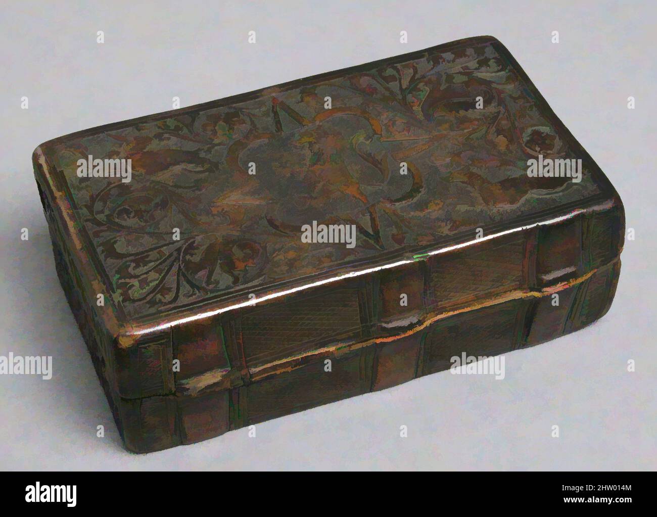 Arte ispirata a Box, fine 15th secolo, Italiano, pelle (Cuir bouilli), interni dipinti, Totale: 1 9/16 x 4 3/4 x 2 15/16 poll. (4 x 12 x 7,4 cm), pelletteria, durante tutto il Medioevo, i beni di tutti i tipi sono stati immagazzinati in scatole e barrette che proteggevano entrambi i beni in, opere classiche modernizzate da Artotop con un tuffo di modernità. Forme, colore e valore, impatto visivo accattivante sulle emozioni artistiche attraverso la libertà delle opere d'arte in modo contemporaneo. Un messaggio senza tempo che persegue una nuova direzione selvaggiamente creativa. Artisti che si rivolgono al supporto digitale e creano l'NFT Artotop Foto Stock Arte ispirata a Box, fine 15th secolo, Italiano, pelle (Cuir bouilli), interni dipinti, Totale: 1 9/16 x 4 3/4 x 2 15/16 poll. (4 x 12 x 7,4 cm), pelletteria, durante tutto il Medioevo, i beni di tutti i tipi sono stati immagazzinati in scatole e barrette che proteggevano entrambi i beni in, opere classiche modernizzate da Artotop con un tuffo di modernità. Forme, colore e valore, impatto visivo accattivante sulle emozioni artistiche attraverso la libertà delle opere d'arte in modo contemporaneo. Un messaggio senza tempo che persegue una nuova direzione selvaggiamente creativa. Artisti che si rivolgono al supporto digitale e creano l'NFT Artotop Foto Stock
