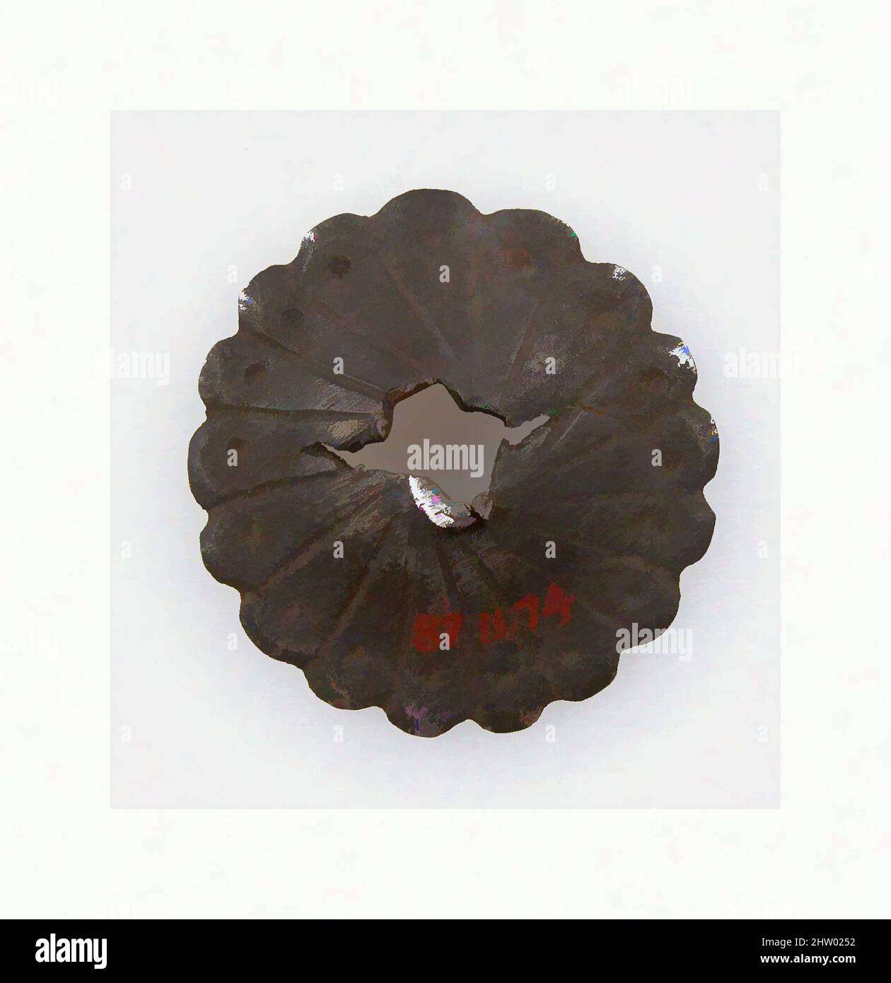 Art Inspired by Nail Plate, 15th Century, German, Iron, tuta: 1 3/16 x 1/4 poll. (3 x 0,6 cm), ferro metallizzato, opere classiche modernizzate da Artotop con un tuffo di modernità. Forme, colore e valore, impatto visivo accattivante sulle emozioni artistiche attraverso la libertà delle opere d'arte in modo contemporaneo. Un messaggio senza tempo che persegue una nuova direzione selvaggiamente creativa. Artisti che si rivolgono al supporto digitale e creano l'NFT Artotop Foto Stock