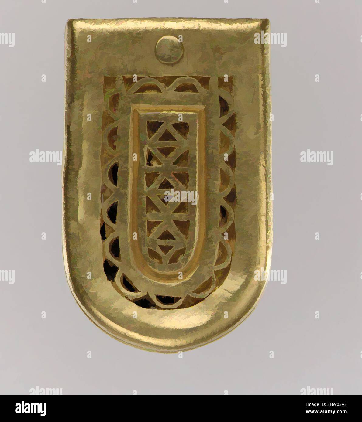 Arte ispirata alla fibbia e alla fascia Gold, ca. 600, realizzato in Costantinopoli, Langobardico, Oro, totale: 1 5/16 x 13/16 x 3/16 pollici (3,4 x 2,1 x 0,5 cm), metallo-oro, questo gruppo di oggetti è stato trovato nella tomba di un cavaliere Langobardico, che è stato sepolto nel suo vestito guerriero, con, opere classiche modernizzate da Artotop con un tuffo di modernità. Forme, colore e valore, impatto visivo accattivante sulle emozioni artistiche attraverso la libertà delle opere d'arte in modo contemporaneo. Un messaggio senza tempo che persegue una nuova direzione selvaggiamente creativa. Artisti che si rivolgono al supporto digitale e creano l'NFT Artotop Foto Stock Arte ispirata alla fibbia e alla fascia Gold, ca. 600, realizzato in Costantinopoli, Langobardico, Oro, totale: 1 5/16 x 13/16 x 3/16 pollici (3,4 x 2,1 x 0,5 cm), metallo-oro, questo gruppo di oggetti è stato trovato nella tomba di un cavaliere Langobardico, che è stato sepolto nel suo vestito guerriero, con, opere classiche modernizzate da Artotop con un tuffo di modernità. Forme, colore e valore, impatto visivo accattivante sulle emozioni artistiche attraverso la libertà delle opere d'arte in modo contemporaneo. Un messaggio senza tempo che persegue una nuova direzione selvaggiamente creativa. Artisti che si rivolgono al supporto digitale e creano l'NFT Artotop Foto Stock