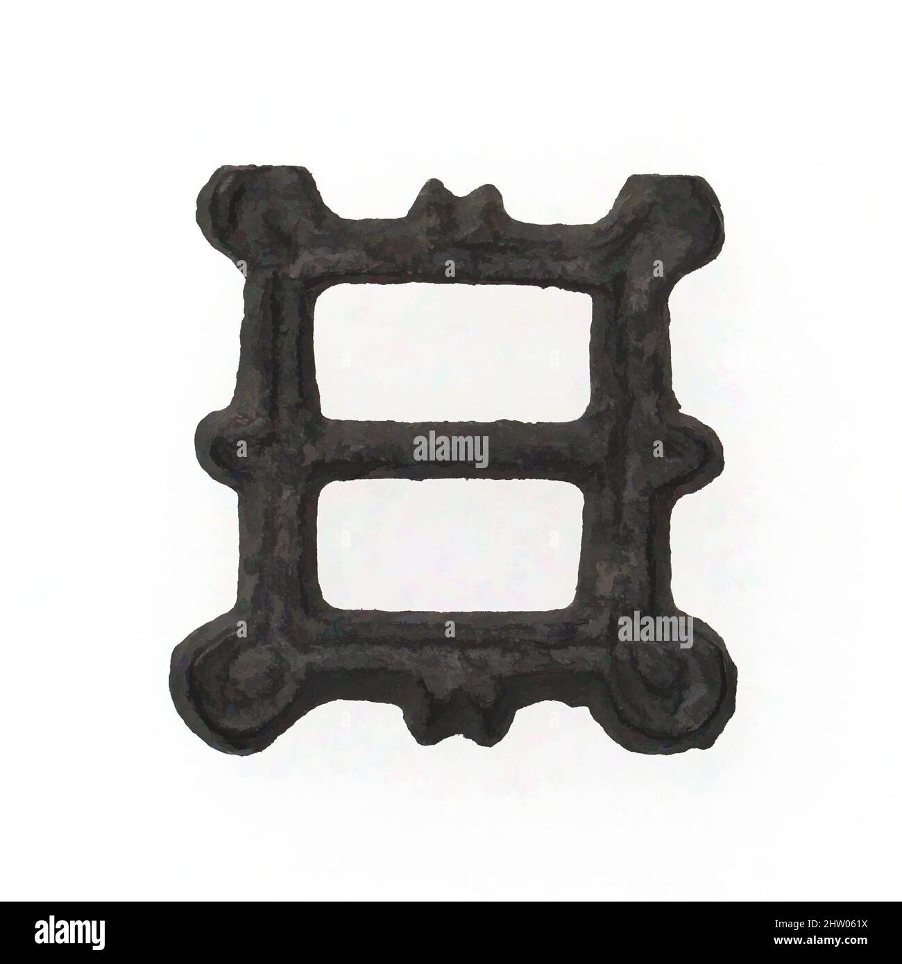 Arte ispirata a Pilgrim's Badge, 14th–16th secolo, francese, Lead, totale: 7/8 x 7/8in. (2,2 x 2,2cm), Metalwork-Lead, opere classiche modernizzate da Artotop con un tuffo di modernità. Forme, colore e valore, impatto visivo accattivante sulle emozioni artistiche attraverso la libertà delle opere d'arte in modo contemporaneo. Un messaggio senza tempo che persegue una nuova direzione selvaggiamente creativa. Artisti che si rivolgono al supporto digitale e creano l'NFT Artotop Foto Stock