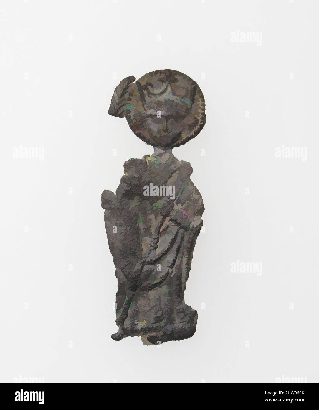 Arte ispirata a Pilgrim's Badge, 14th–16th secolo, francese, Lead, totale: 1 7/16 x 9/16in. (3,7 x 1,4cm), Metalwork-Lead, opere classiche modernizzate da Artotop con un tuffo di modernità. Forme, colore e valore, impatto visivo accattivante sulle emozioni artistiche attraverso la libertà delle opere d'arte in modo contemporaneo. Un messaggio senza tempo che persegue una nuova direzione selvaggiamente creativa. Artisti che si rivolgono al supporto digitale e creano l'NFT Artotop Foto Stock
