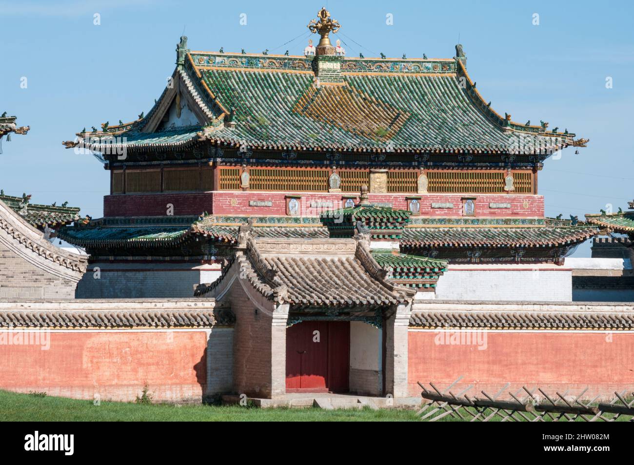 Monastero di Erdene Zuu, Karakorum, ovorkhangai, valle di orkhon, Mongolie, Centrale Asia Foto Stock