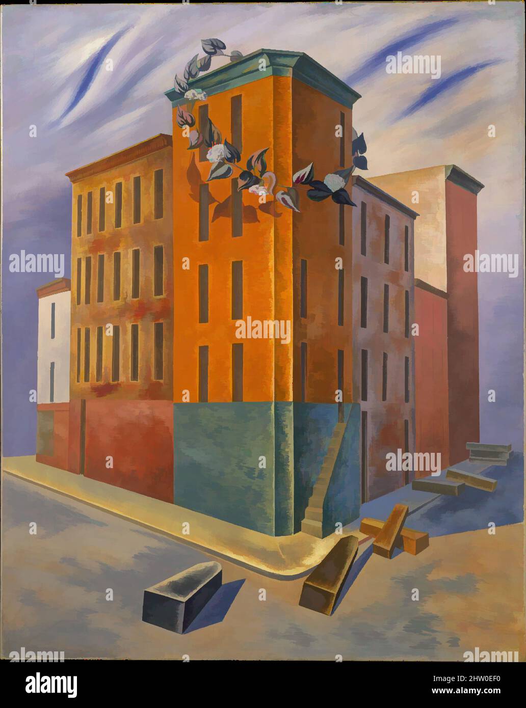 Un terzo di una nazione di O. Louis Guglielmi 1939 la pittura americana olio e tempera su legno. Il titolo i riferimenti Franklin Roosevelts 1937 discorso inaugurale vedo un terzo di una