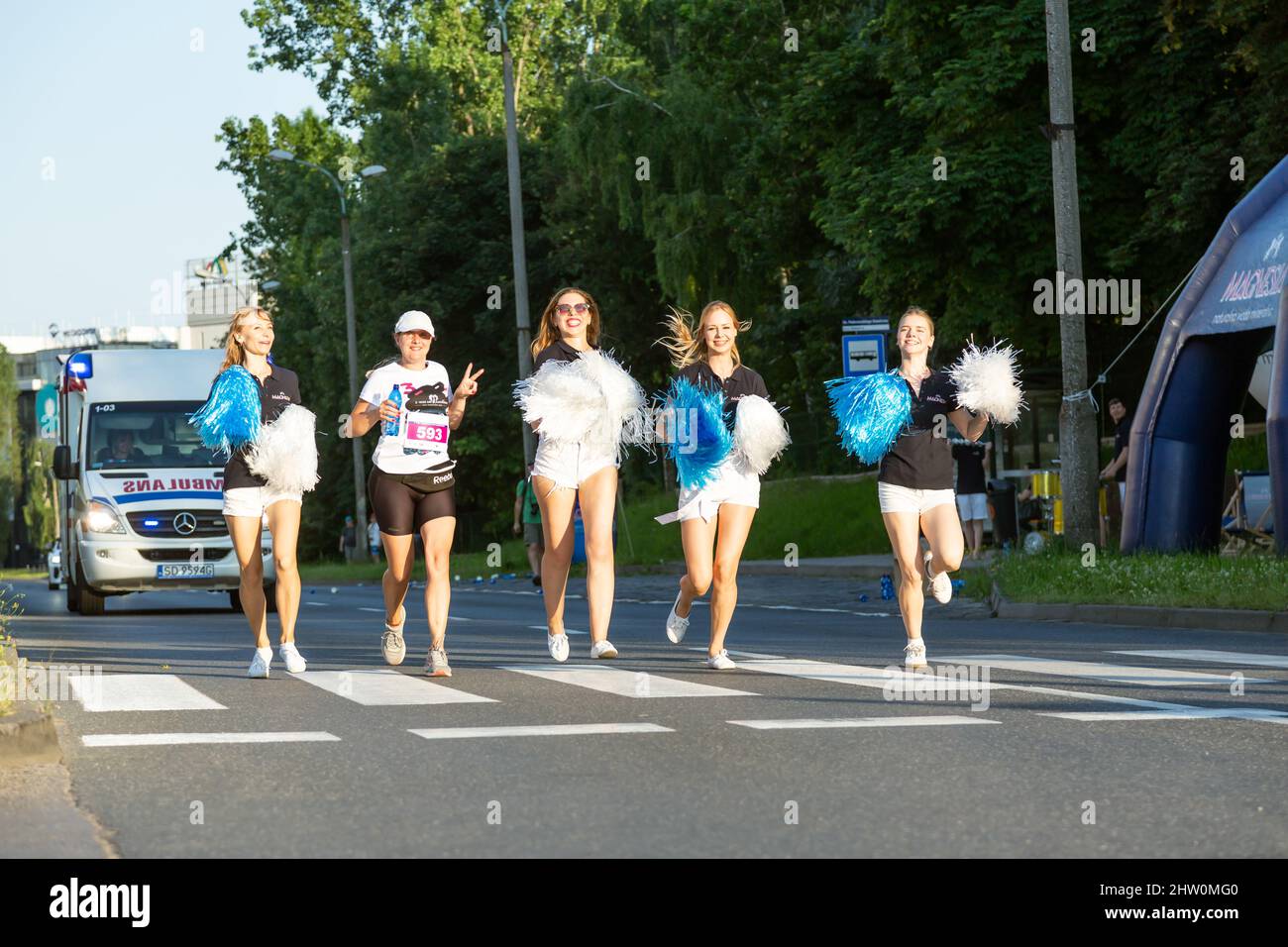 3 Rd Wizz Air Katowice Mezza Maratona, Katowice, Slesia, Polonia. Luglio 19, 2021. Mezza maratona, corridori. Foto Stock