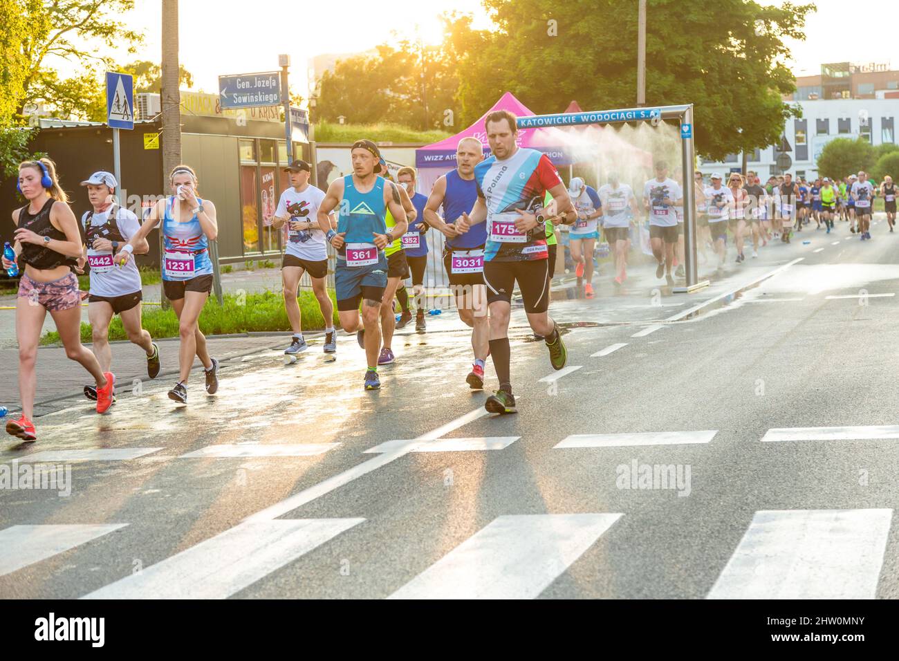 3 Rd Wizz Air Katowice Mezza Maratona, Katowice, Slesia, Polonia. Luglio 19, 2021. Mezza maratona, corridori. Foto Stock
