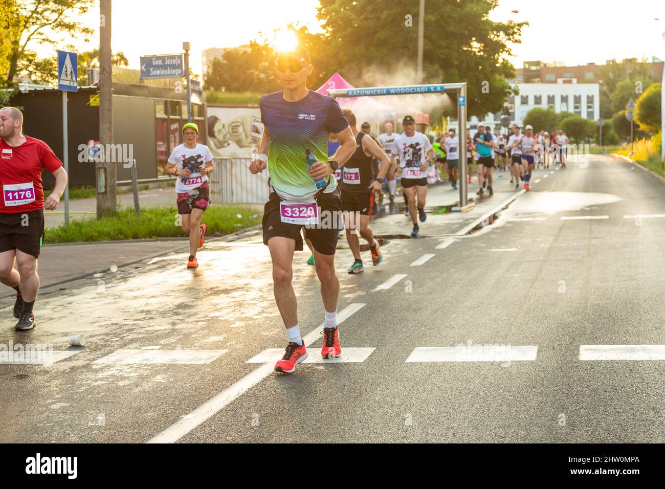 3 Rd Wizz Air Katowice Mezza Maratona, Katowice, Slesia, Polonia. Luglio 19, 2021. Mezza maratona, corridori. Foto Stock