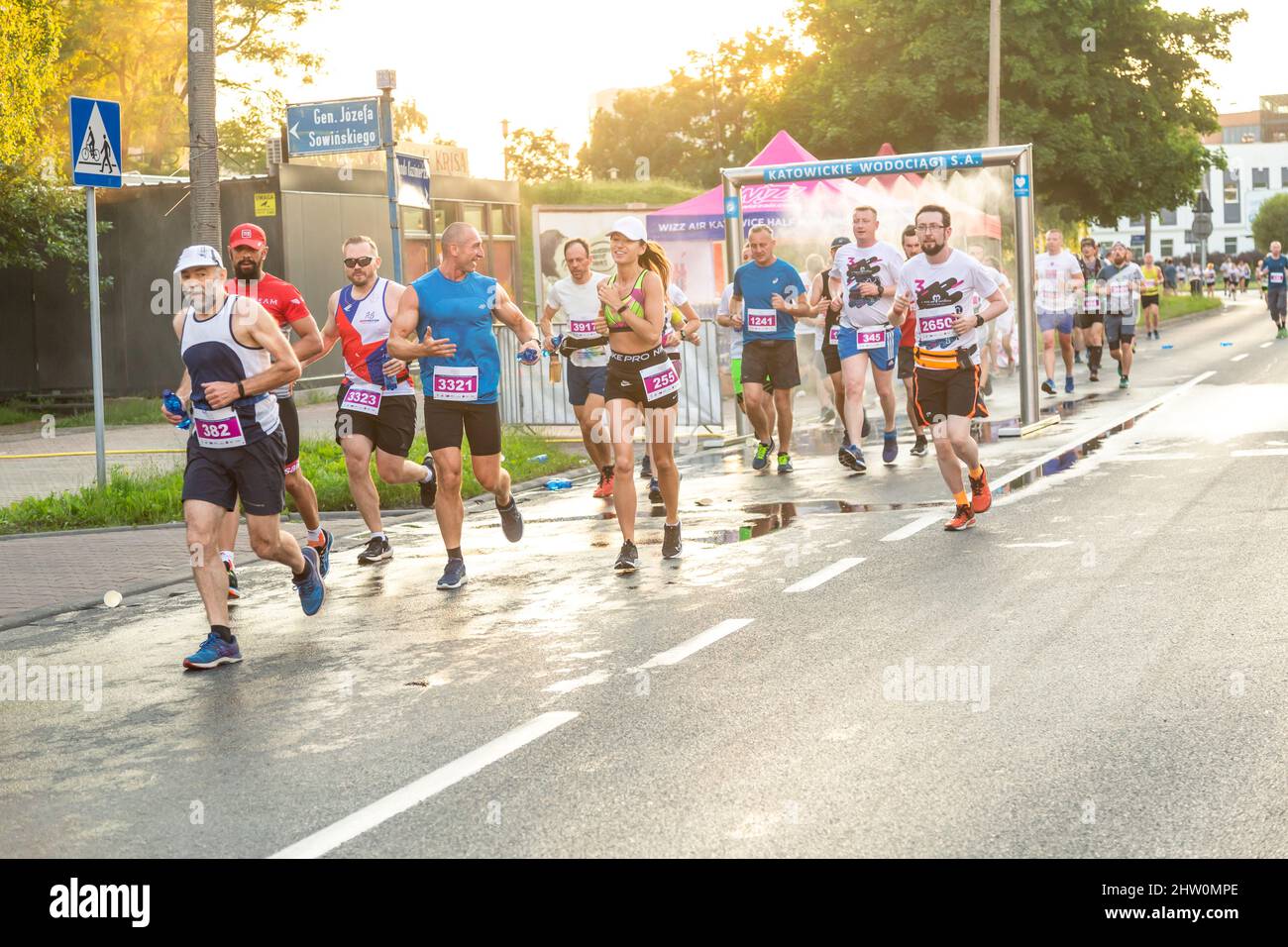 3 Rd Wizz Air Katowice Mezza Maratona, Katowice, Slesia, Polonia. Luglio 19, 2021. Mezza maratona, corridori. Foto Stock