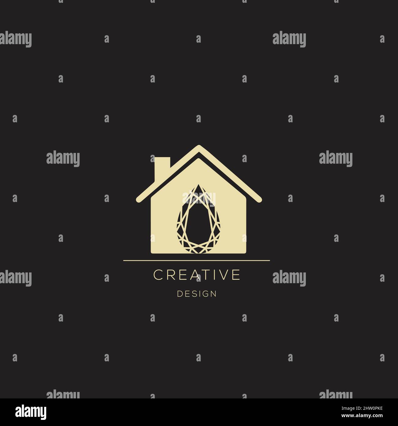 Logo astratto disegno vettore modello negativo spazio stile. Icona del logo di avvio Illustrazione Vettoriale