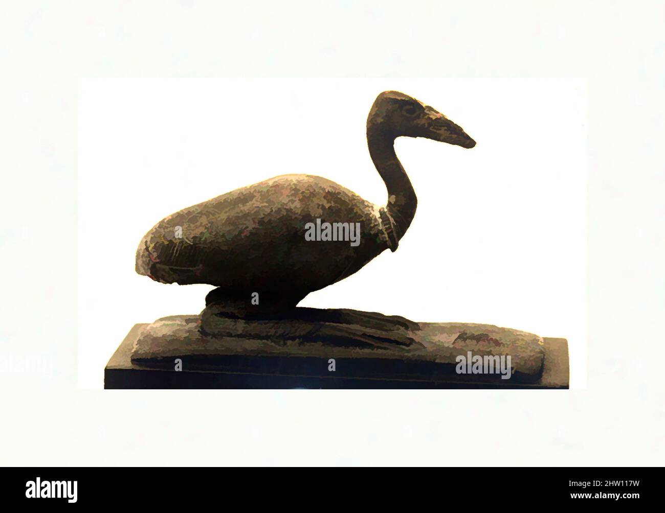 Arte ispirata a Figurine of Ibis, terzo periodo intermedio o successivo, ca. 1070–664 a.C., di Egitto, bronzo o lega di rame, opere classiche modernizzate da Artotop con un tuffo di modernità. Forme, colore e valore, impatto visivo accattivante sulle emozioni artistiche attraverso la libertà delle opere d'arte in modo contemporaneo. Un messaggio senza tempo che persegue una nuova direzione selvaggiamente creativa. Artisti che si rivolgono al supporto digitale e creano l'NFT Artotop Foto Stock