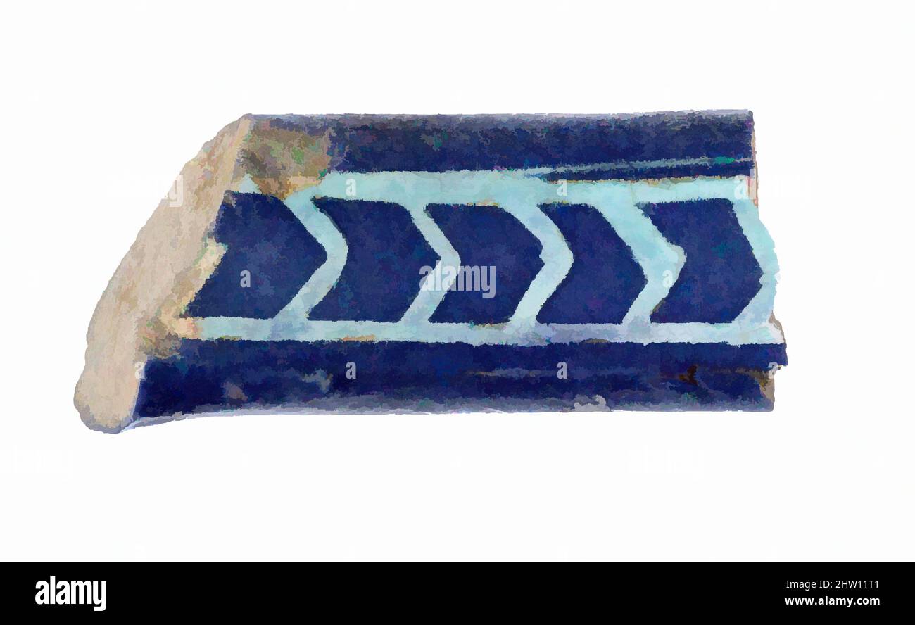 Arte ispirata da Fragment of Vase Handle, New Kingdom, Dynasty 18, ca. 1390–1353 a.C., dall'Egitto, dall'Egitto superiore, da Tebe, da Malqata, Edifici verdi, 1910–11, Faience, L. 3,9 cm (1 9/16 pollici, opere classiche modernizzate da Artotop con un tuffo di modernità. Forme, colore e valore, impatto visivo accattivante sulle emozioni artistiche attraverso la libertà delle opere d'arte in modo contemporaneo. Un messaggio senza tempo che persegue una nuova direzione selvaggiamente creativa. Artisti che si rivolgono al supporto digitale e creano l'NFT Artotop Foto Stock Arte ispirata da Fragment of Vase Handle, New Kingdom, Dynasty 18, ca. 1390–1353 a.C., dall'Egitto, dall'Egitto superiore, da Tebe, da Malqata, Edifici verdi, 1910–11, Faience, L. 3,9 cm (1 9/16 pollici, opere classiche modernizzate da Artotop con un tuffo di modernità. Forme, colore e valore, impatto visivo accattivante sulle emozioni artistiche attraverso la libertà delle opere d'arte in modo contemporaneo. Un messaggio senza tempo che persegue una nuova direzione selvaggiamente creativa. Artisti che si rivolgono al supporto digitale e creano l'NFT Artotop Foto Stock