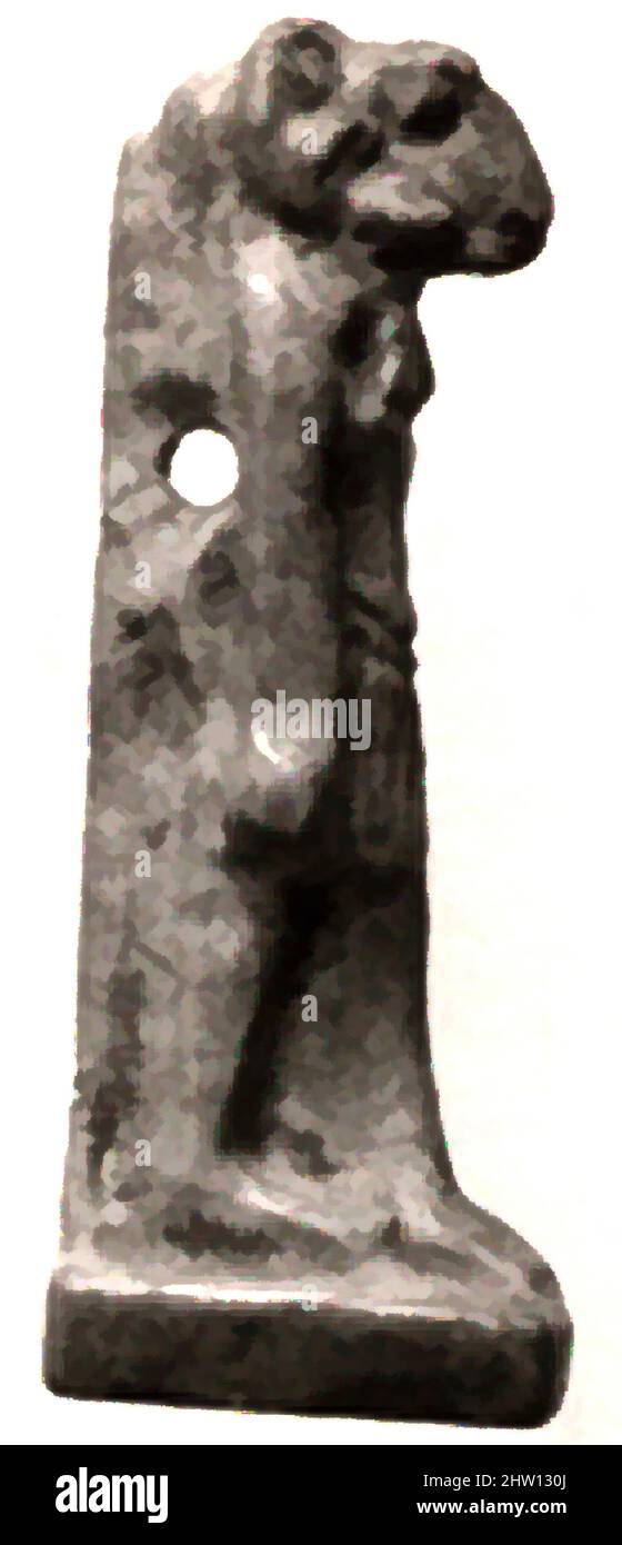 Arte ispirata da Amuleto di Khnum, tardo periodo (?), ca. 712–343 a.C., dall'Egitto, Faience, h. 3,5 cm (1 3/8 pollici), opere classiche modernizzate da Artotop con un tuffo di modernità. Forme, colore e valore, impatto visivo accattivante sulle emozioni artistiche attraverso la libertà delle opere d'arte in modo contemporaneo. Un messaggio senza tempo che persegue una nuova direzione selvaggiamente creativa. Artisti che si rivolgono al supporto digitale e creano l'NFT Artotop Foto Stock