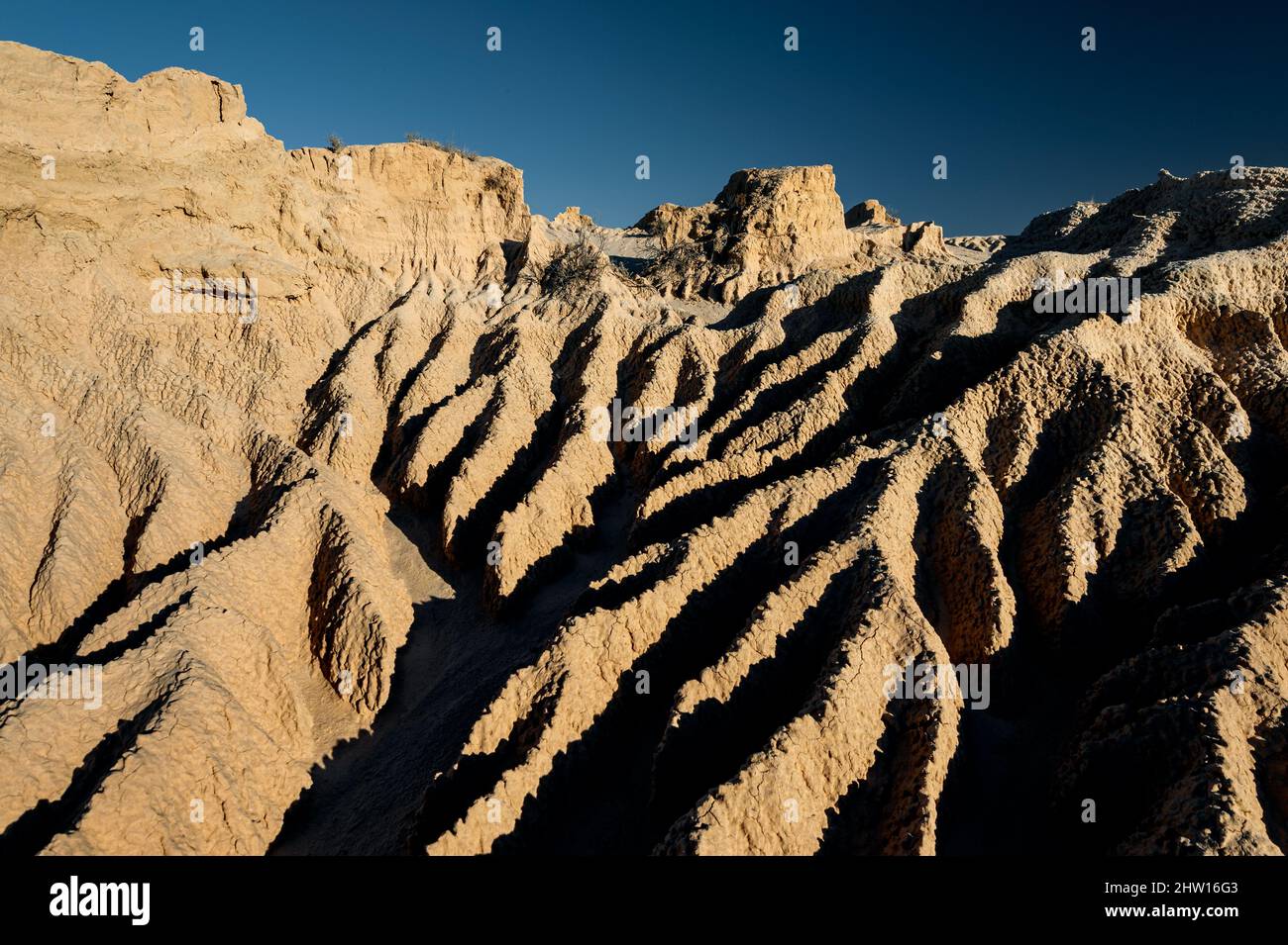 Famosa duna chiamata 'Mura della Cina' nel patrimonio mondiale del Parco Nazionale di Mungo. Foto Stock